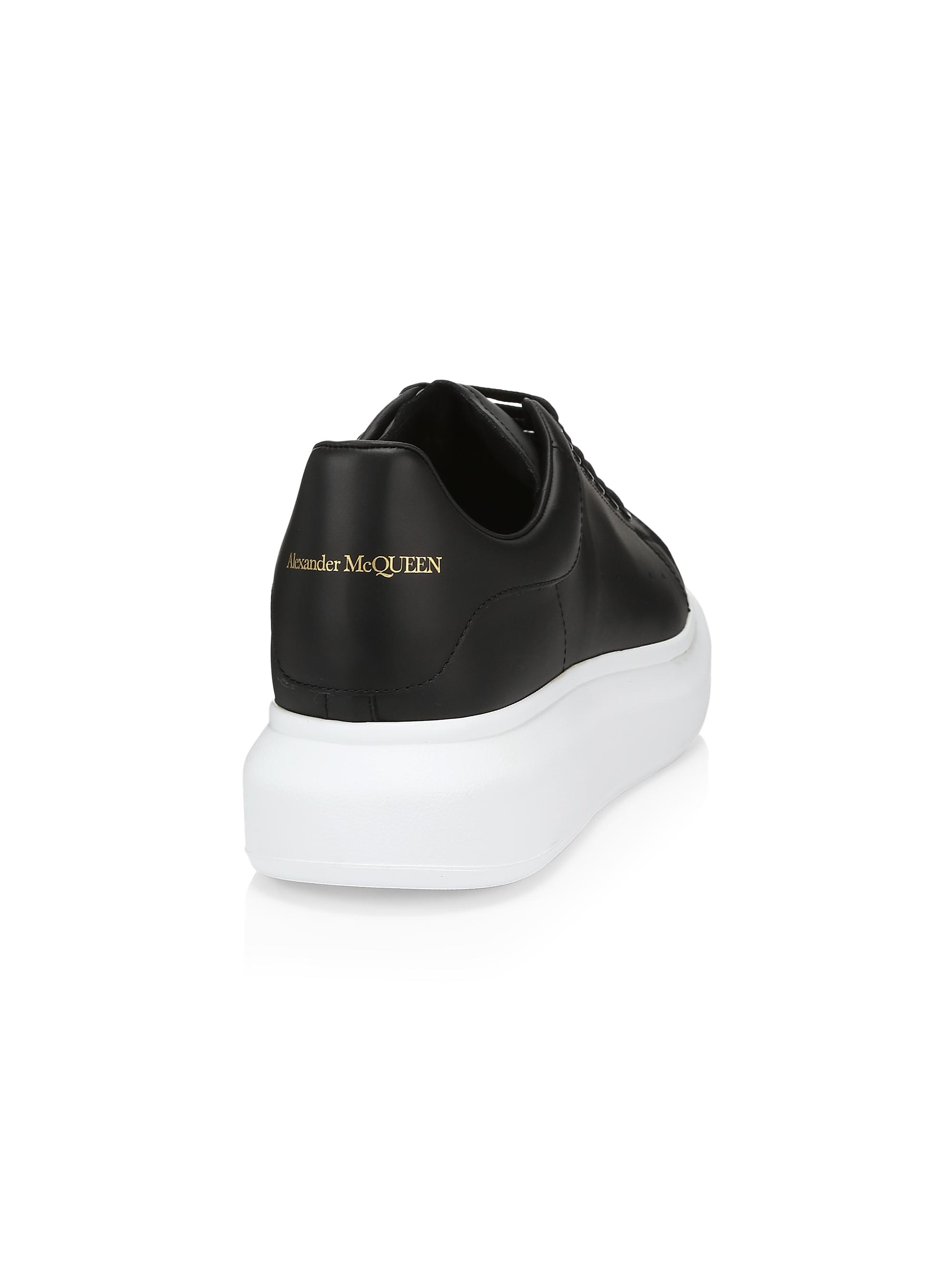 McQueen Oversized Leather Platform Sneakers Saks Fifth Avenue