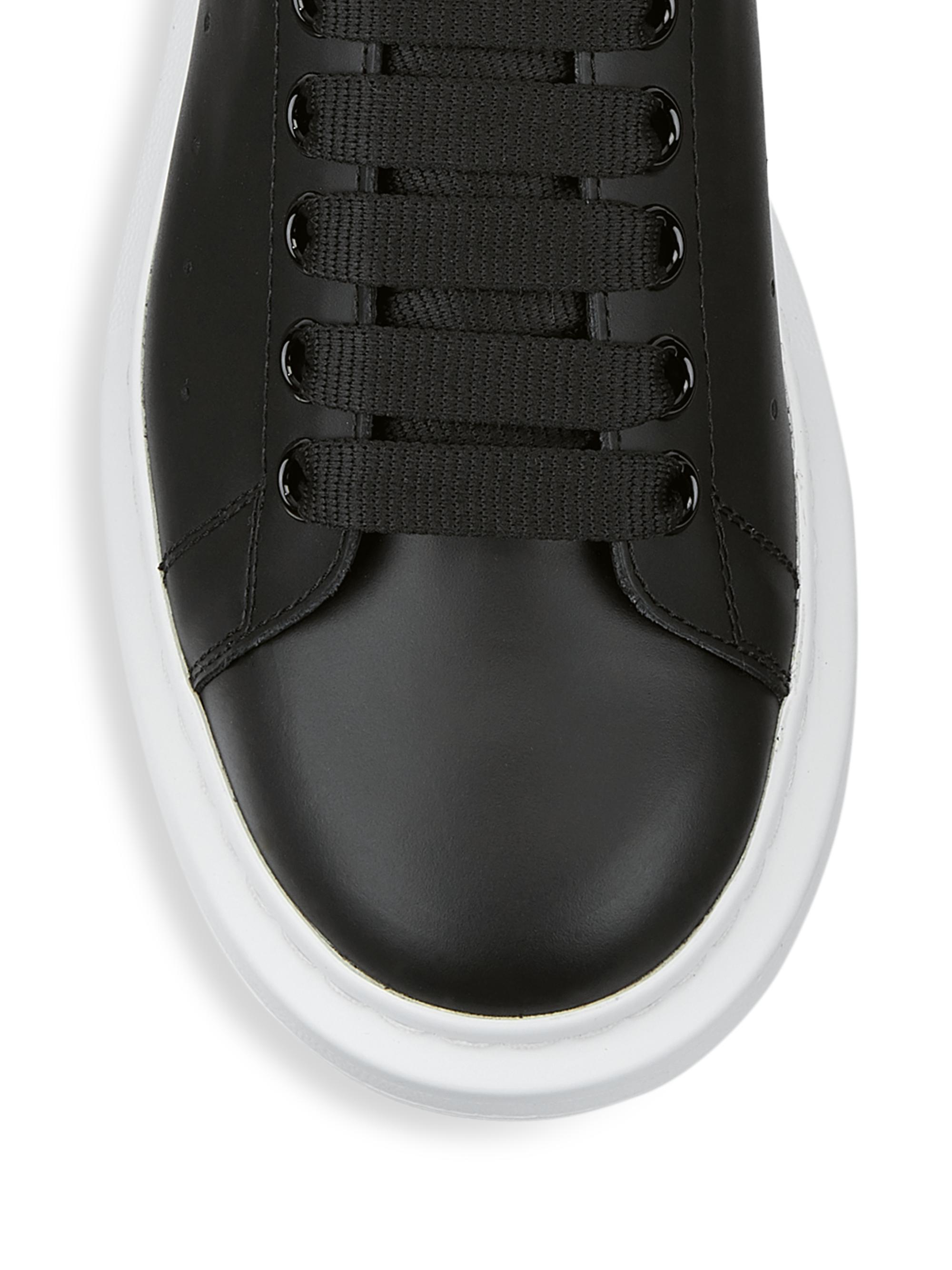 McQueen Oversized Leather Platform Sneakers | Saks Fifth Avenue