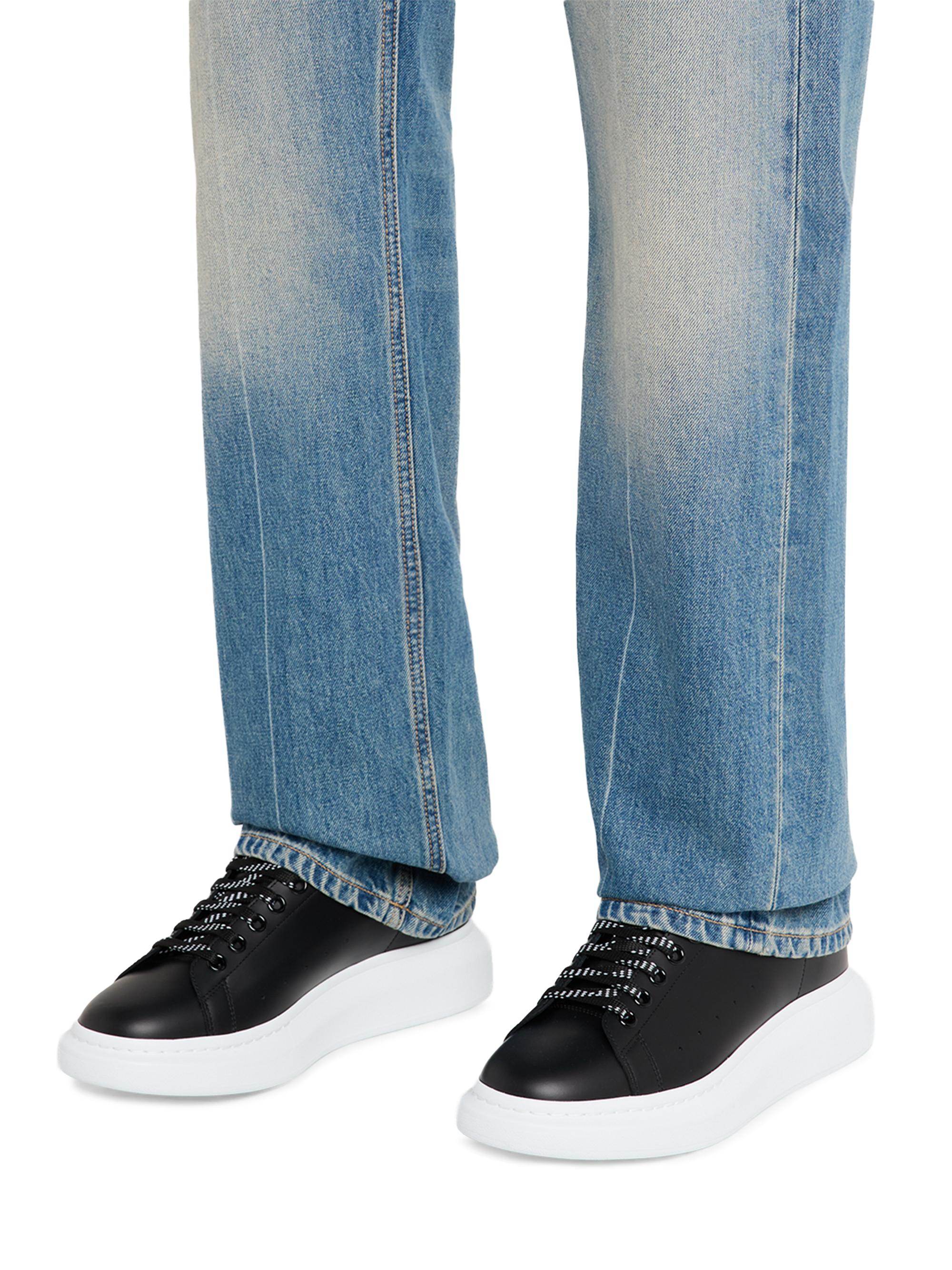 McQueen Oversized Leather Platform Sneakers | Saks Fifth Avenue