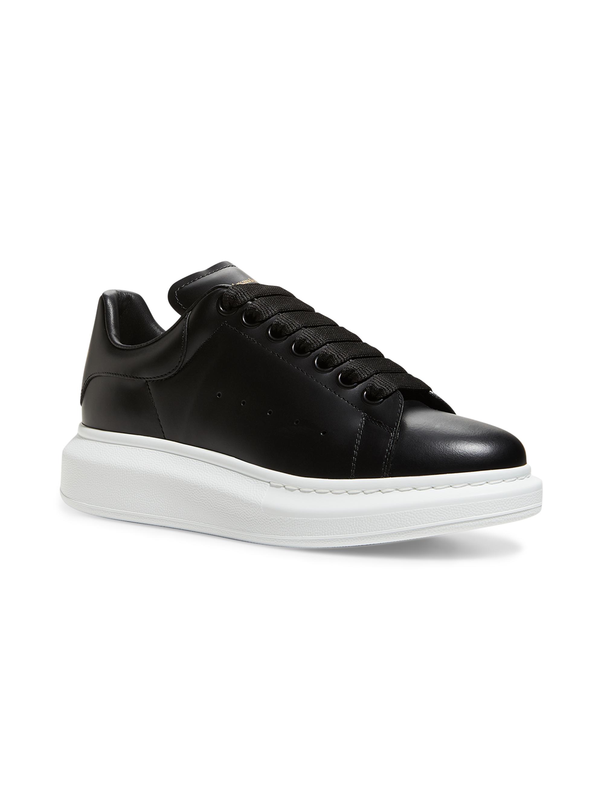McQueen Women's Oversized Embossed Logo Leather Sneakers | Saks