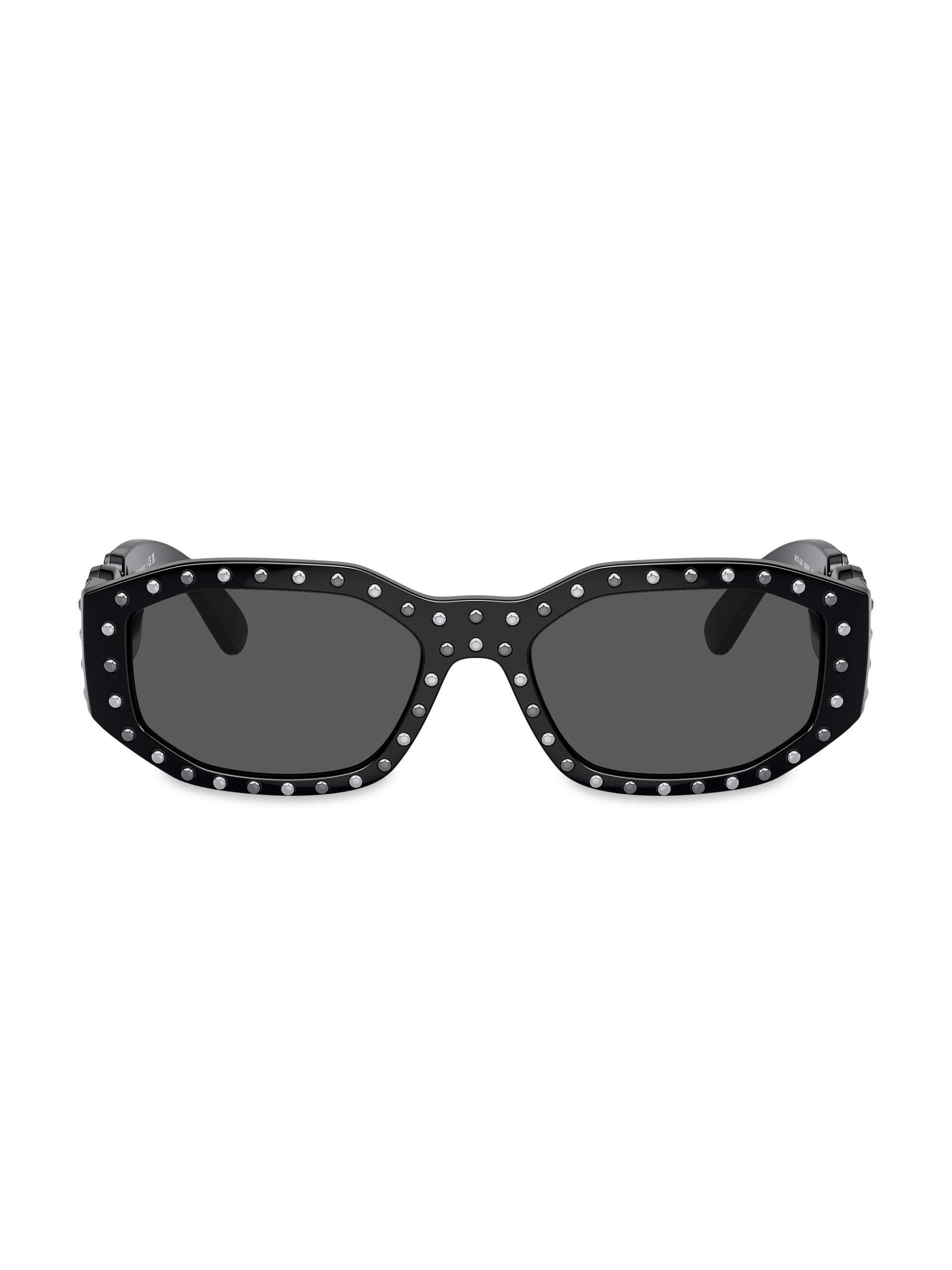 Versace 53MM Medusa Detail Oval Sunglasses | Saks Fifth Avenue