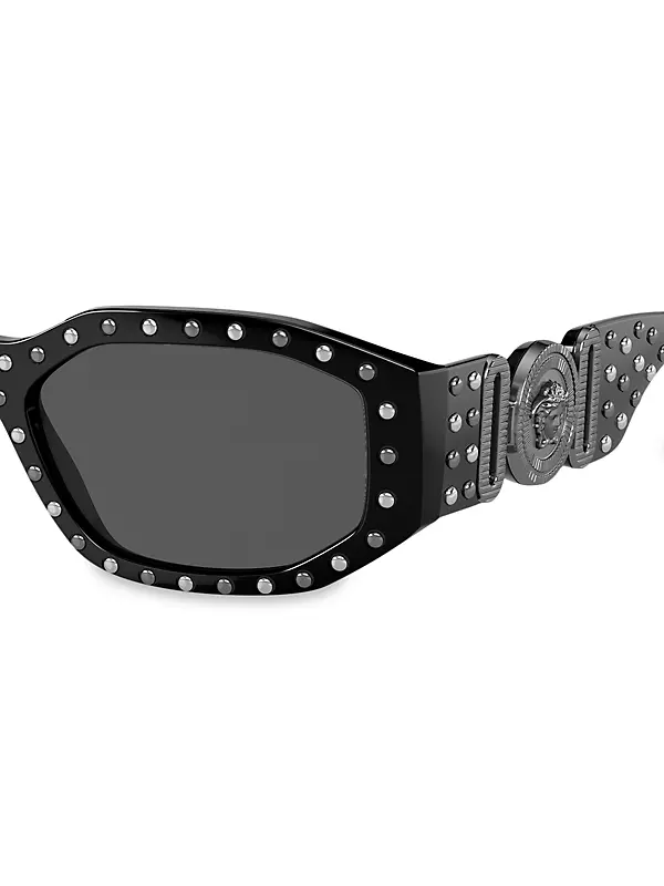 Medusa oval sunglasses in grey - Versace