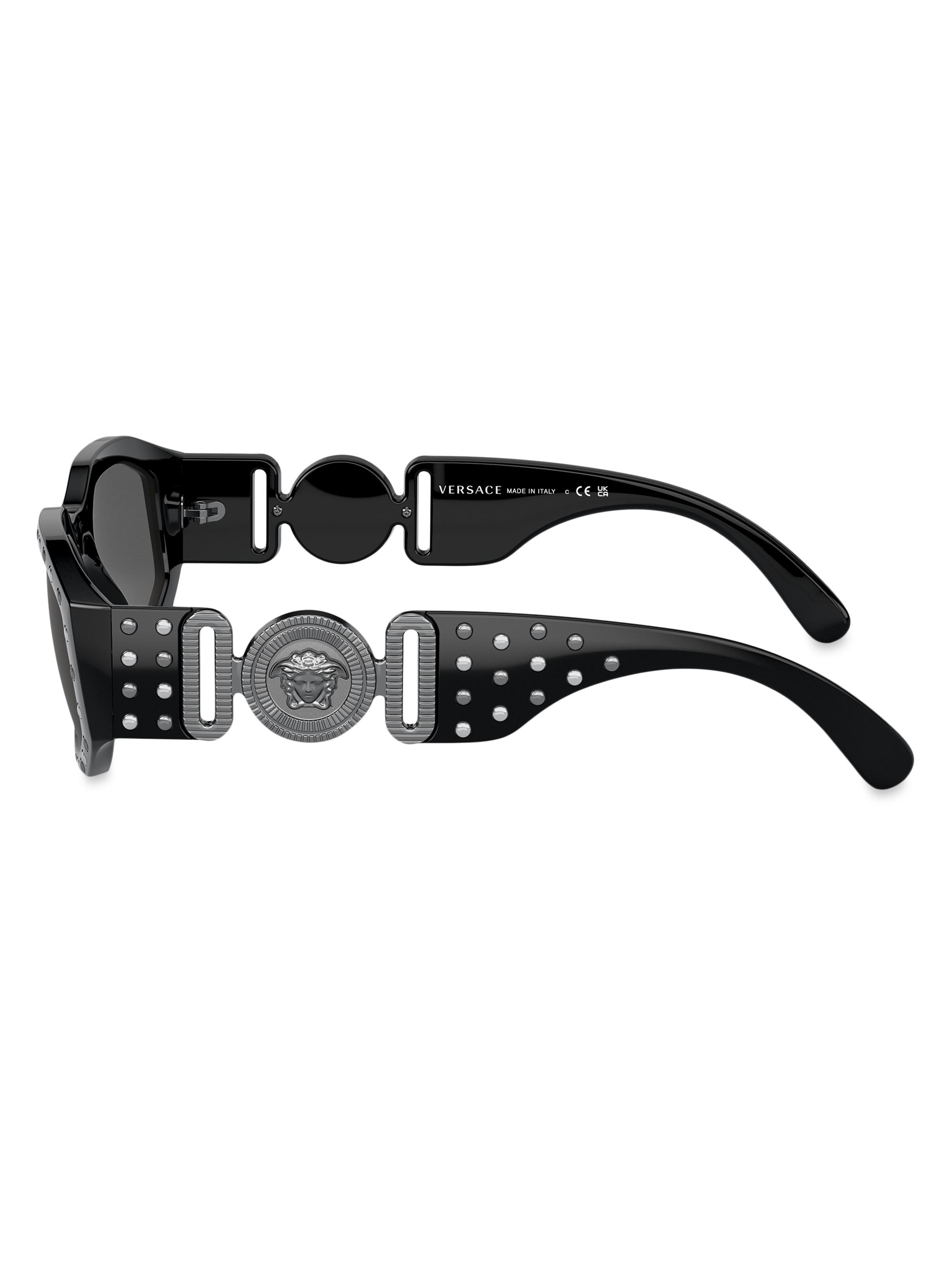 Versace 53MM Medusa Detail Oval Sunglasses | Saks Fifth Avenue