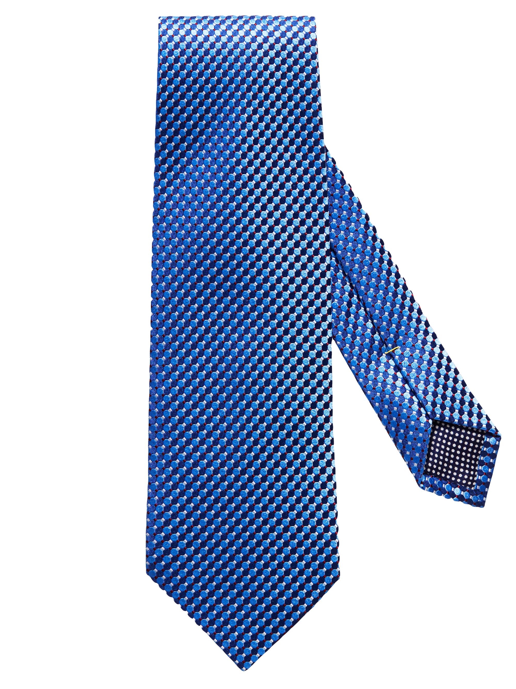 Eton Men's Micro Circle Silk Tie - Blue