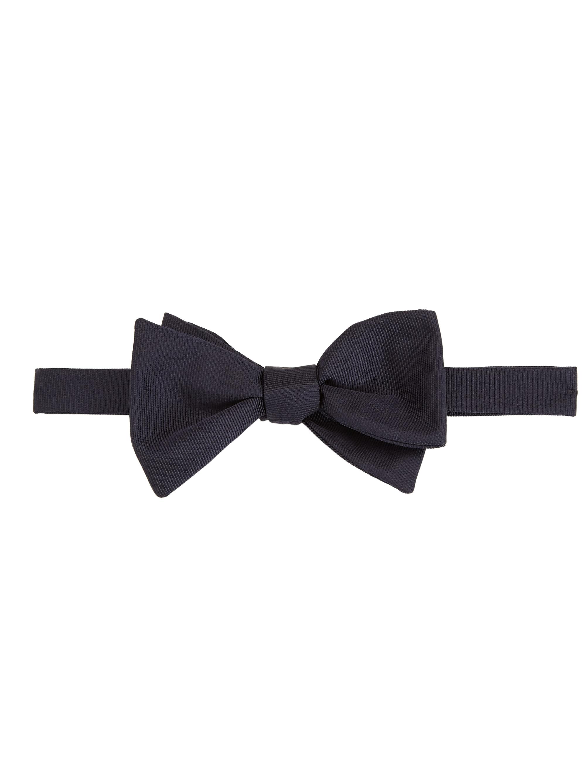 Giorgio Armani Men's Textured Silk Bow Tie - Navy
