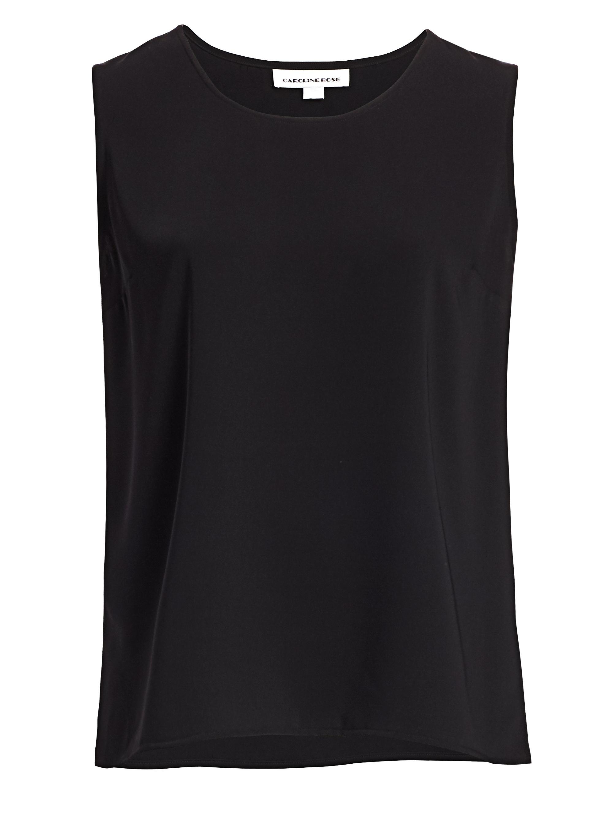 Caroline Rose Women's Suzette Crepe Tank Top - Black