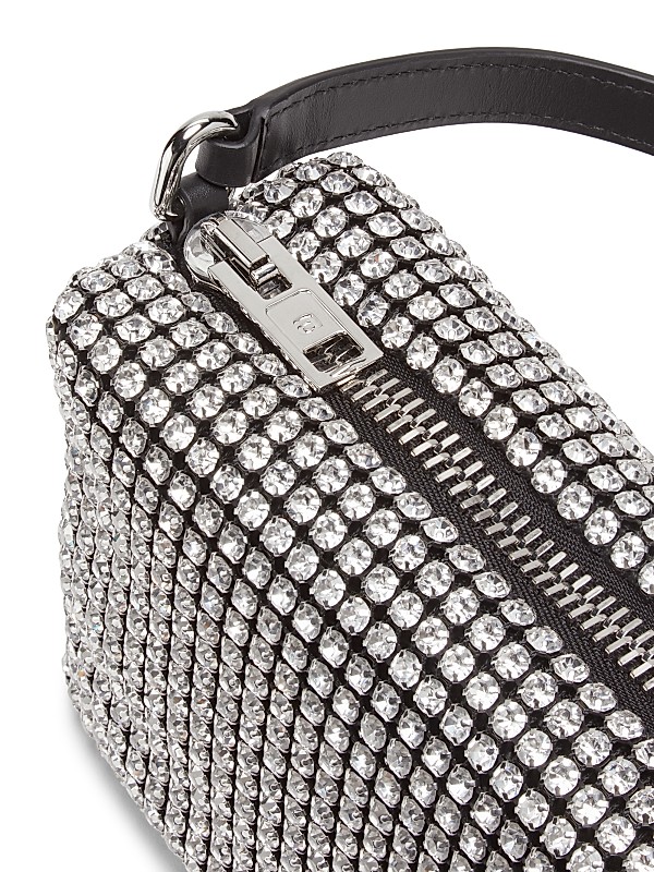 Shop Alexander Wang Medium Heiress Rhinestone Mesh Pouch Shop Alexander Wang Medium Heiress Rhinestone Mesh Pouch