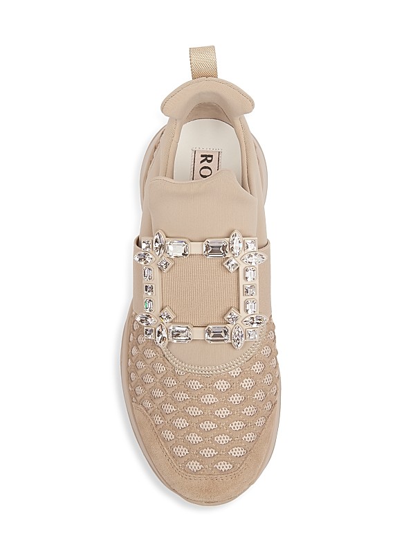 Shop Roger Vivier Viv Run Strass Buckle Sneakers | Saks Shop Roger Vivier Viv Run Strass Buckle Sneakers | Saks