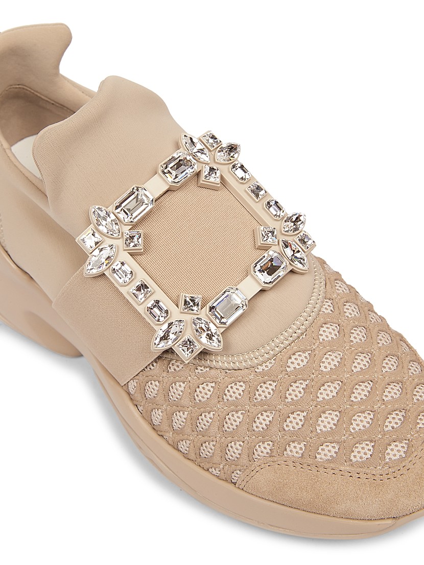 Shop Roger Vivier Viv Run Strass Buckle Sneakers | Saks Shop Roger Vivier Viv Run Strass Buckle Sneakers | Saks