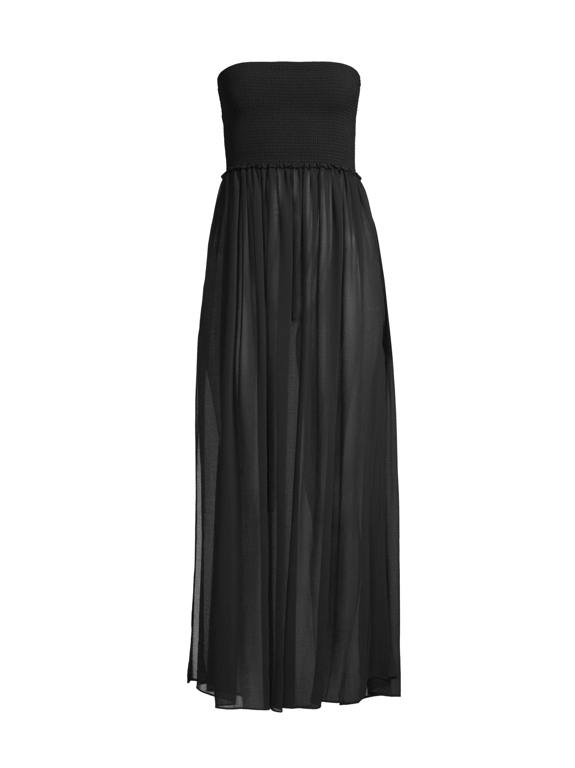 Ramy Brook Women's Calista Smocked Strapless Flare Dress - Black