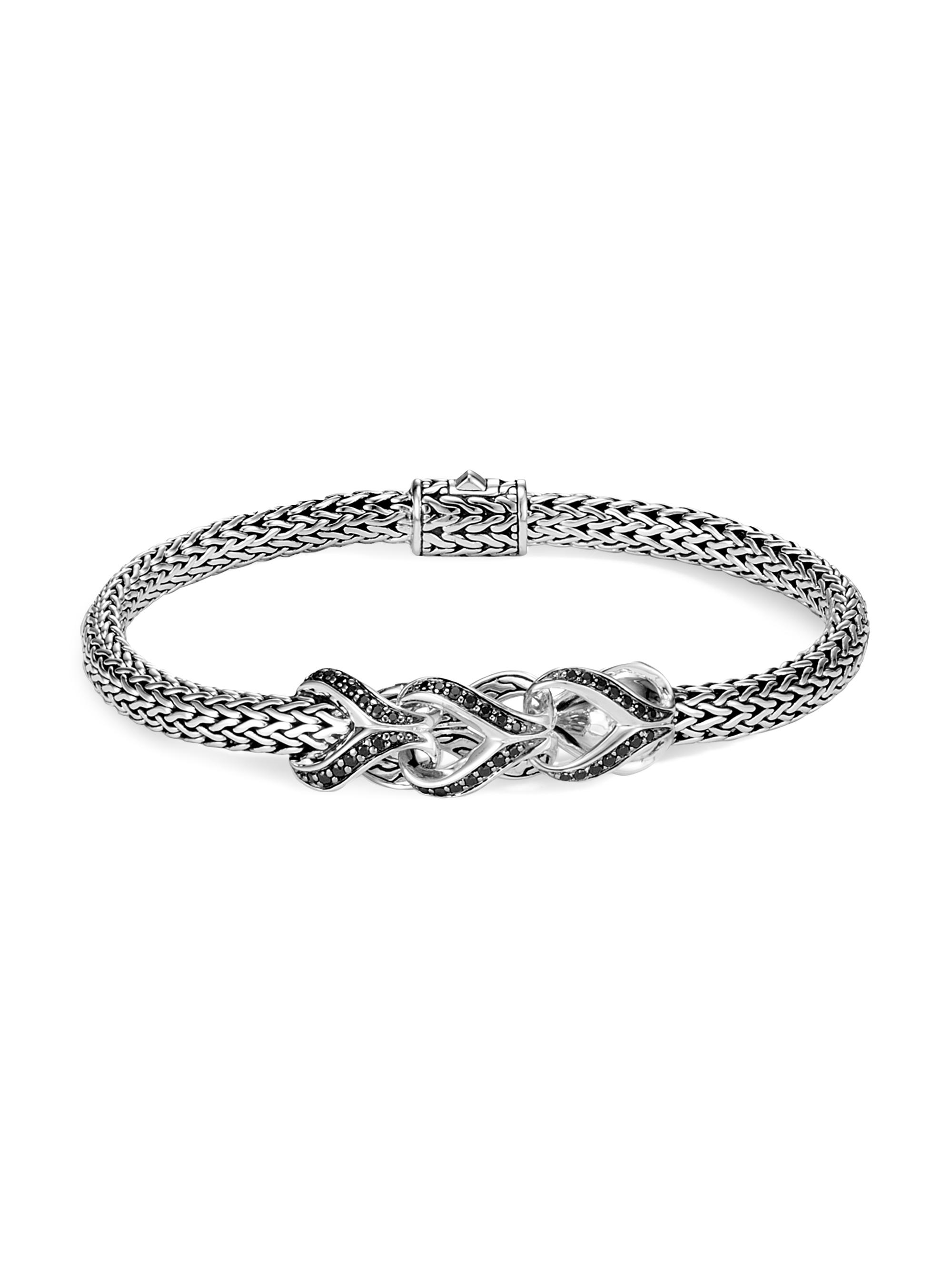 John Hardy Women's Classic Chain Asli Silver, Black Sapphire & Silver Bracelet - Silver
