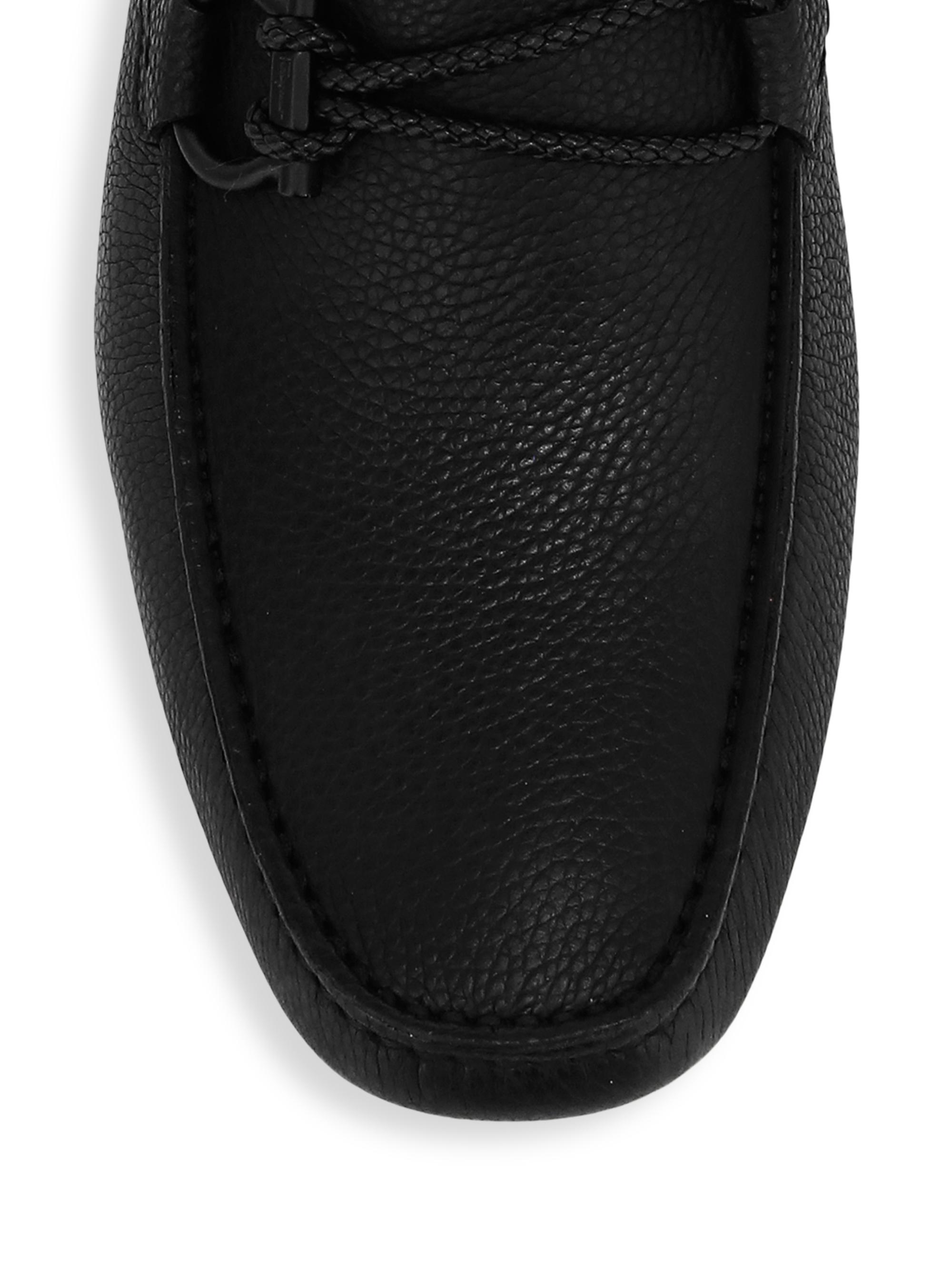 FERRAGAMO Front Buckle Leather Driver Loafers | Saks Fifth  display picture 2
