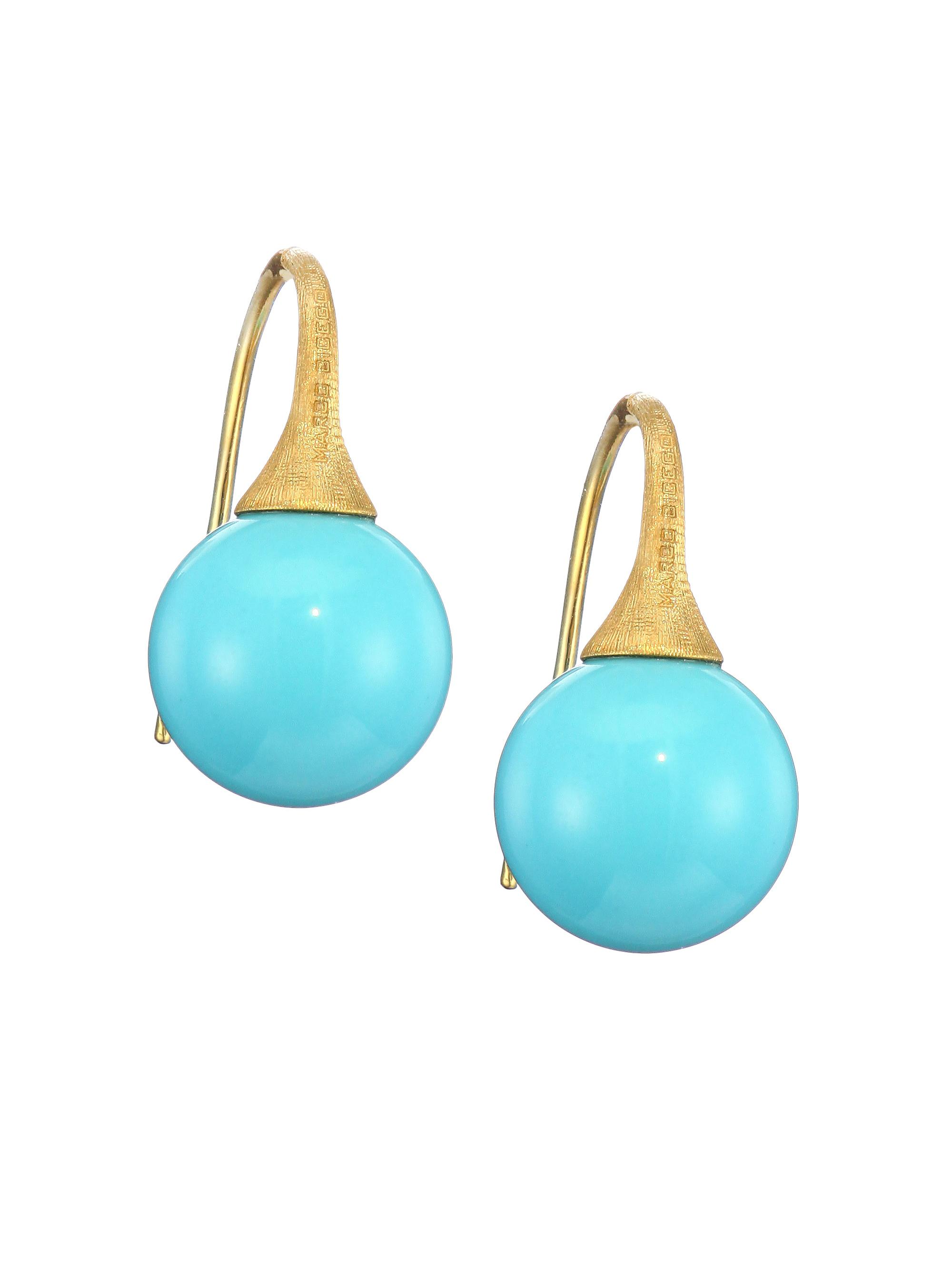 【超リピート キム】 Db 5_2 Sf Sw 15ml 2 計4 CP Marco Bicego 18K Yellow Gold & Turquoise Drop Earrings | Saks
