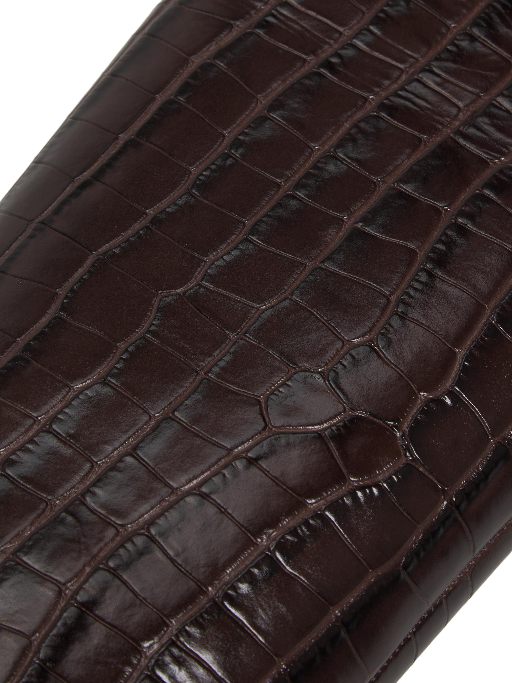 Maryana 90MM Croc-Embossed Leather Stiletto Boots