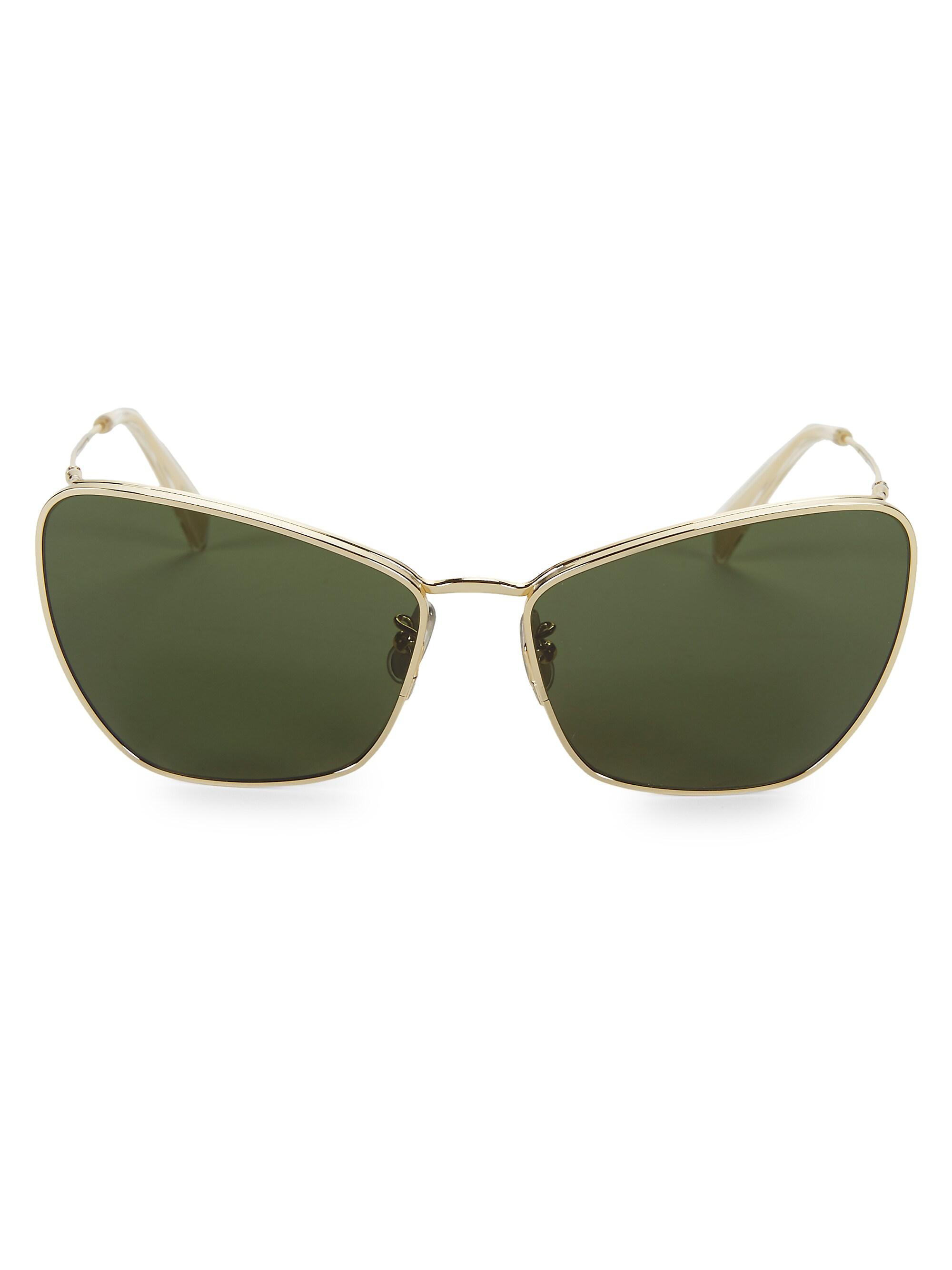 CELINE CL40069U 61MM Cat-Eye Metal Sunglasses | Saks Fifth Avenue
