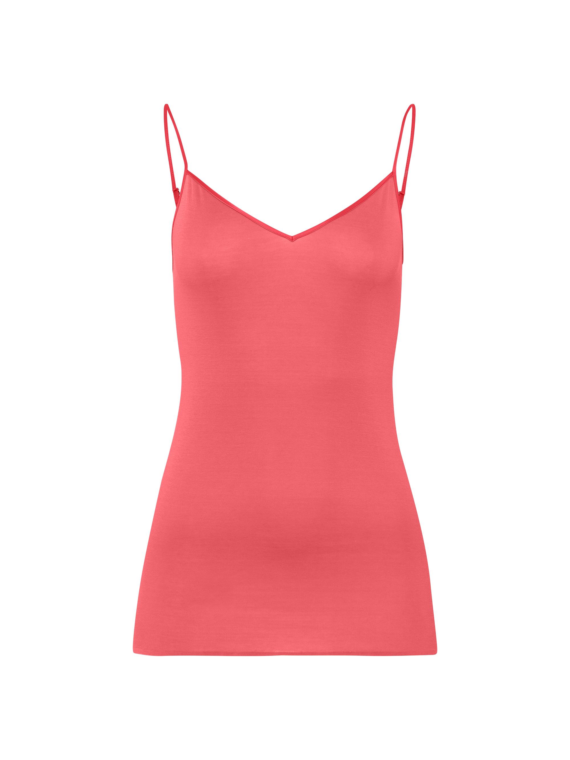 Hanro Women's Cotton Seamless V-Neck Camisole - Porcelain Rose