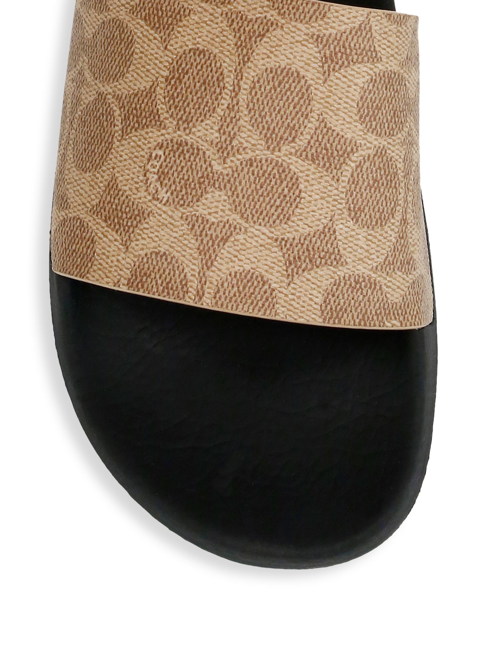 COACH Signature PVC Pool Slides | Saks Fifth Avenue display picture 3