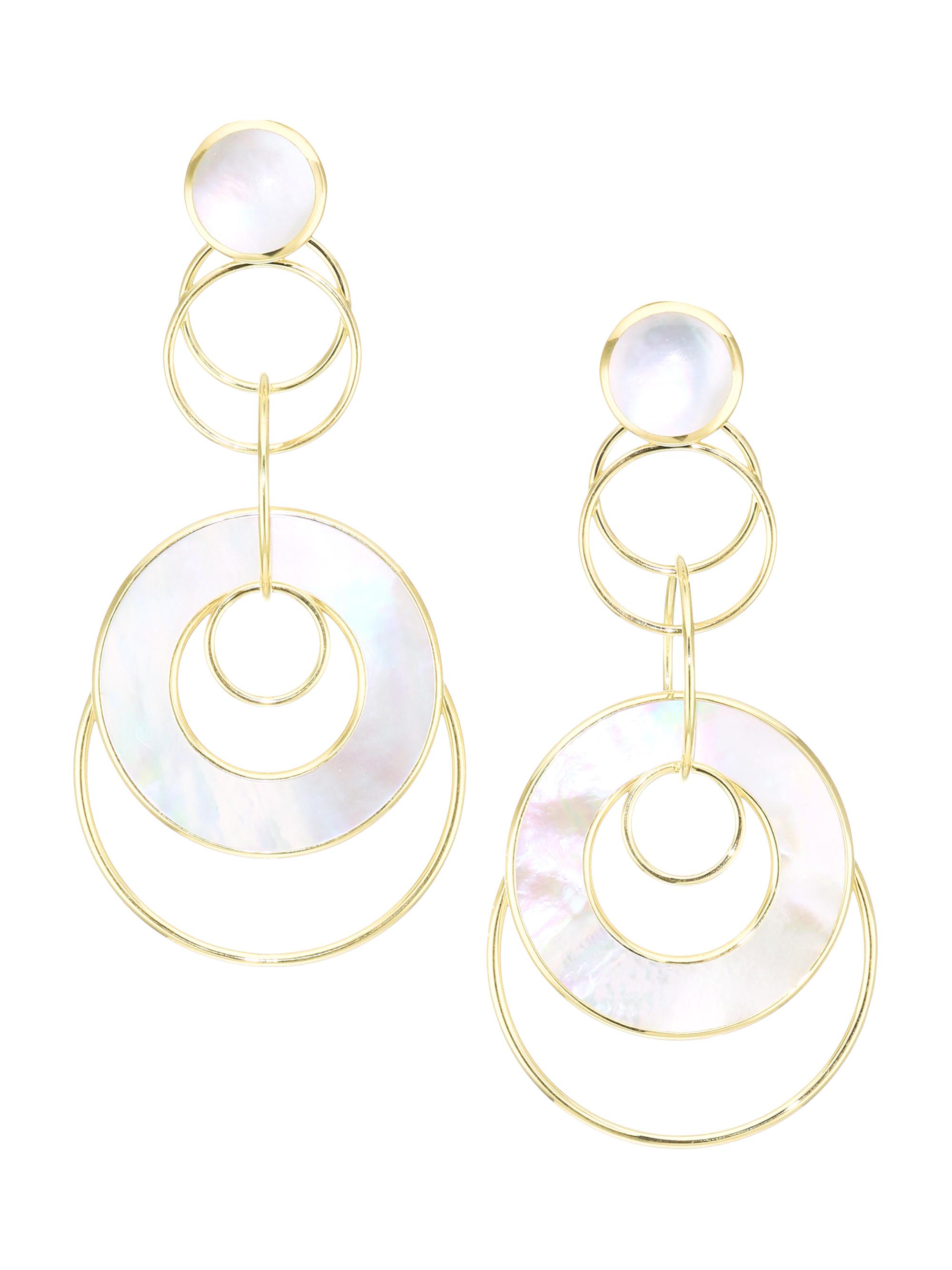 Ippolita Women's Polished Rock Candy 18K Yellow Gold & Mother-Of-Pearl Slices and Links Earrings - Gold