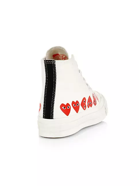 Comme des PLAY CdG x Converse Unisex Chuck Taylor Star Multi Heart High-Top Sneakers | Saks Fifth Avenue