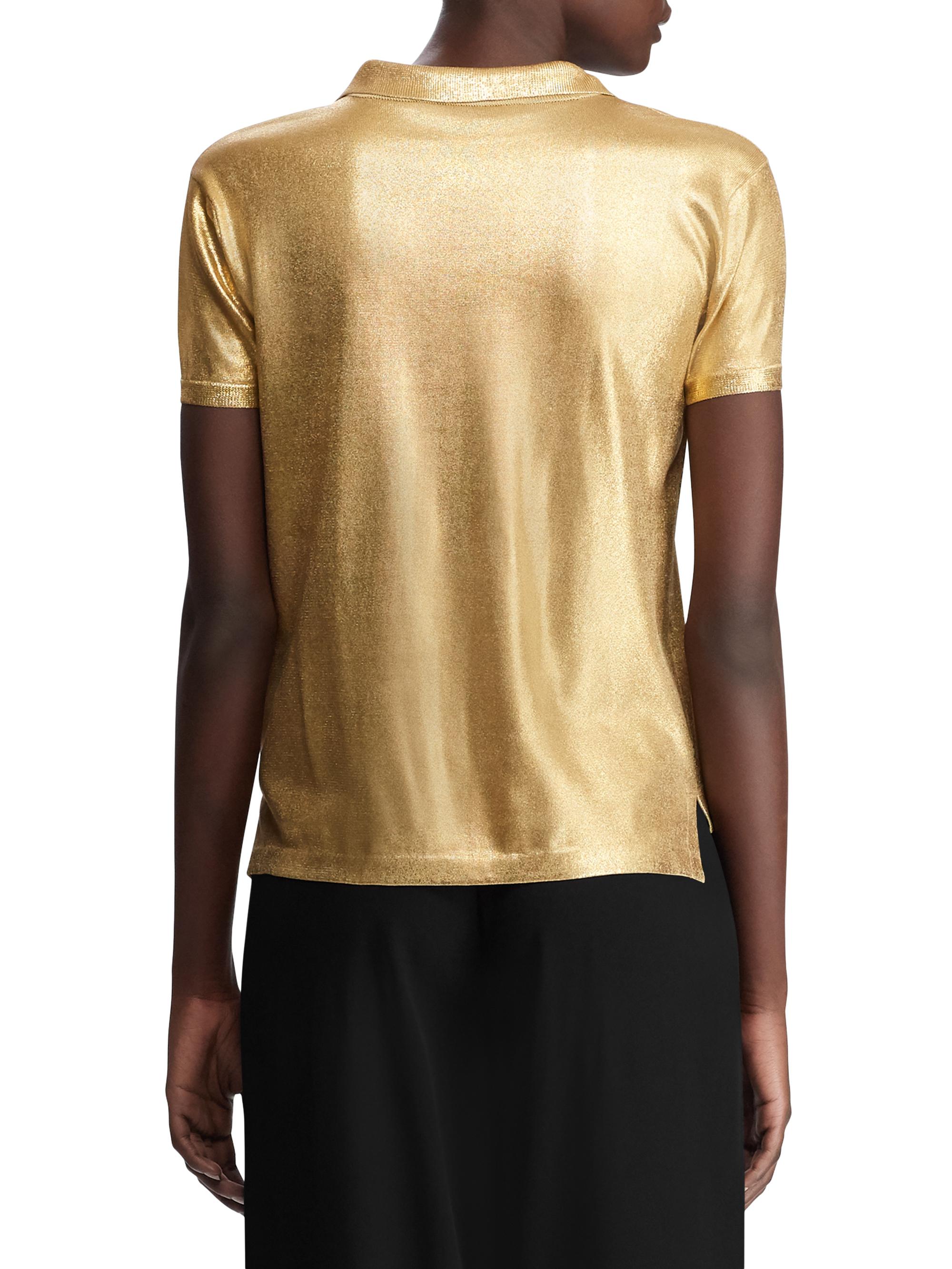 Ralph Lauren Collection Gold Lacquer Pony Polo Tee | Saks