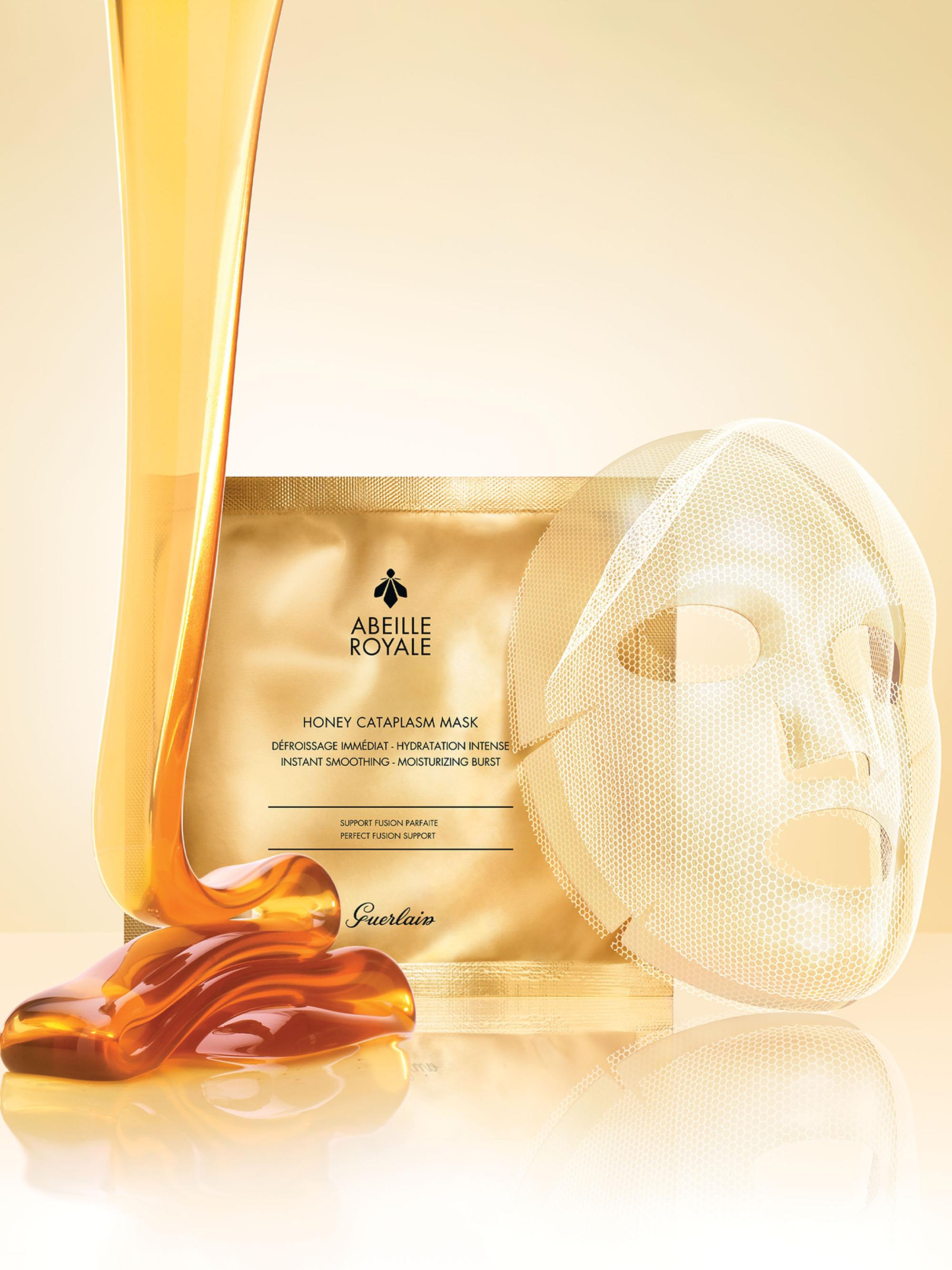 【新品】 GUERLAIN ABEILLE E HONEY MASK GUERLAIN Abeille Royale 4-Piece Honey Cataplasm Sheet Mask Set