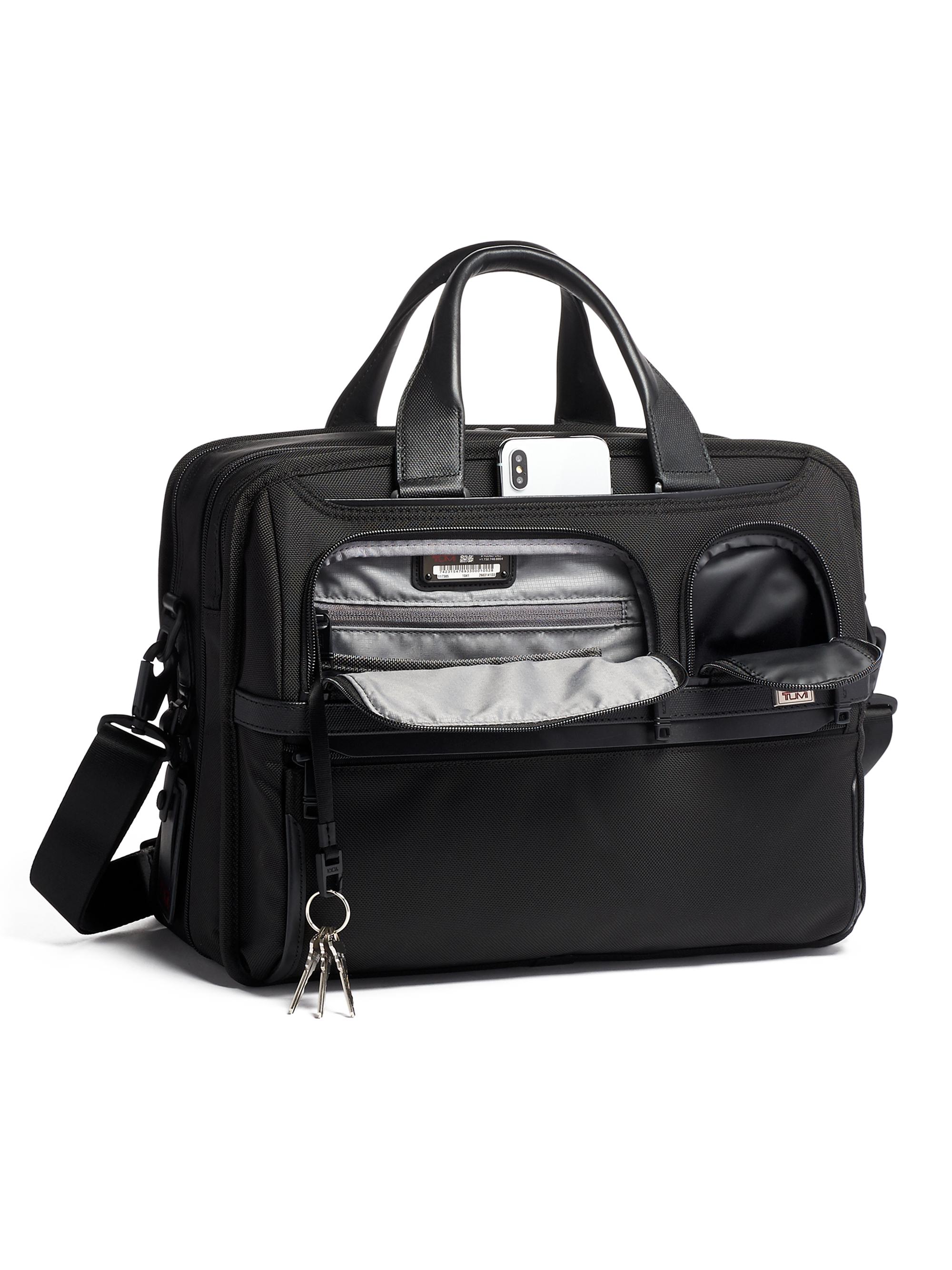 TUMI Alpha 3 Expandable Organizer Laptop Brief | Saks Fifth Avenue