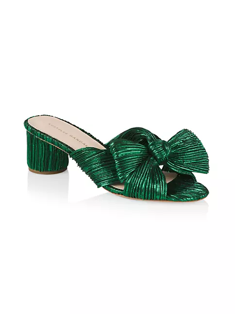 chanel green mules 9