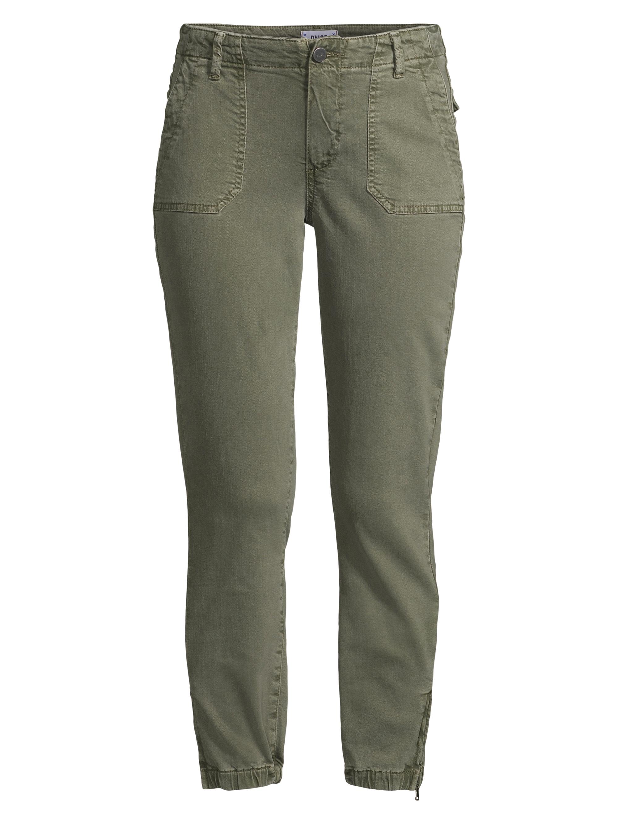 Paige Women's Mayslie Mid-Rise Ankle Straight-Leg Denim Joggers - Vintage Ivy Green