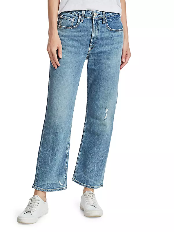 Maya High-Rise Ankle Straight Jeans