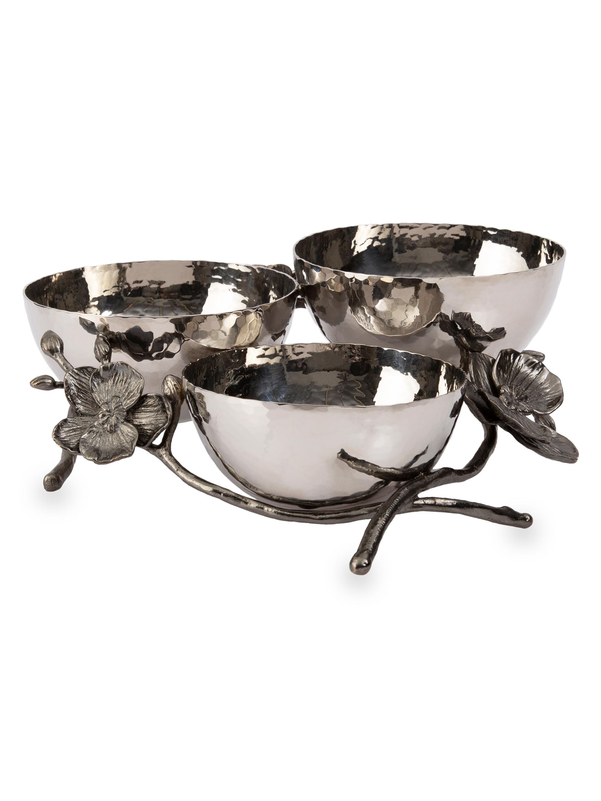 Michael Aram Black Orchid Triple Nut Dish