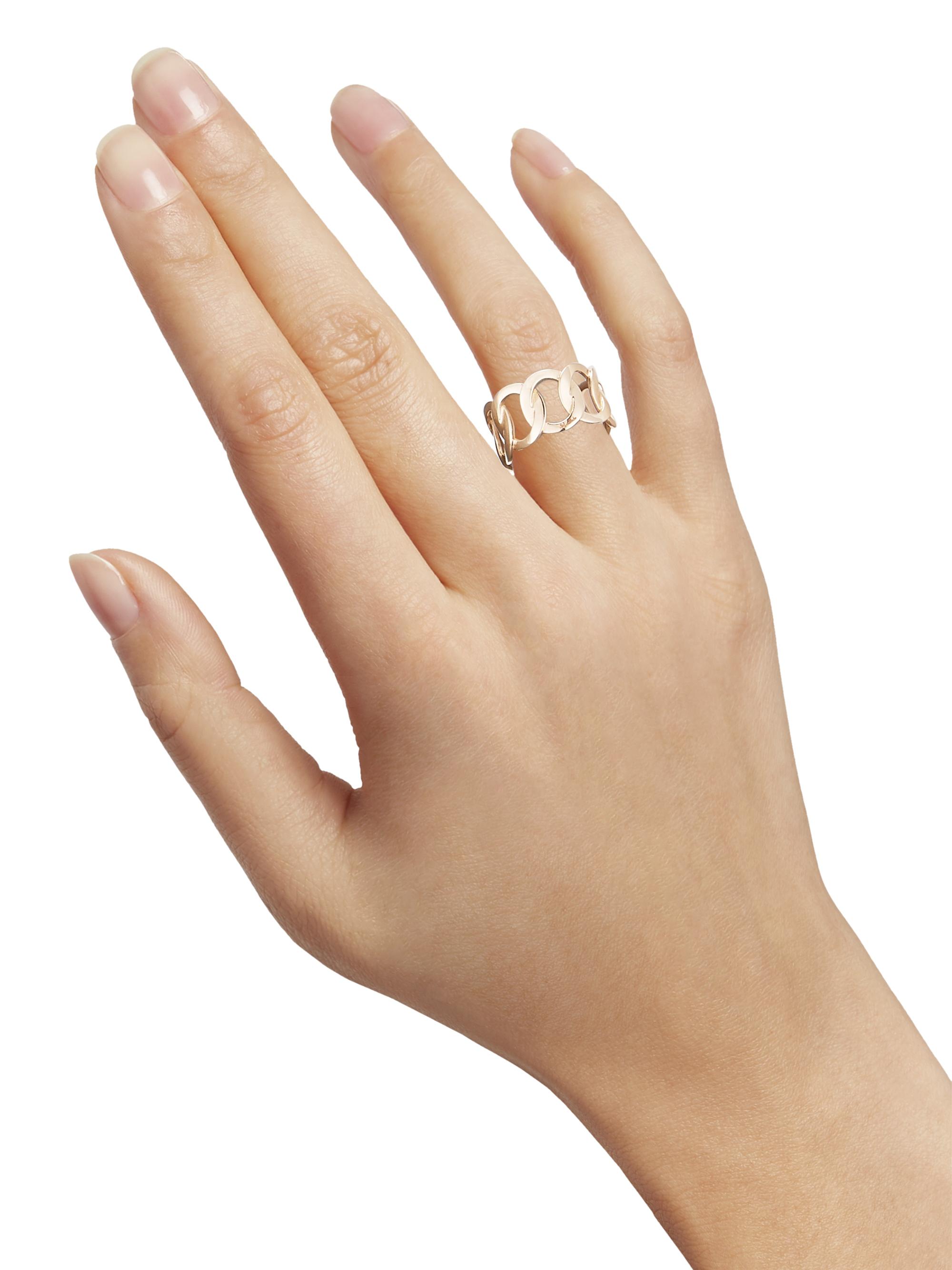 Shop Pomellato Brera 18K Rose Gold Chain Ring | Saks Fifth Avenue
