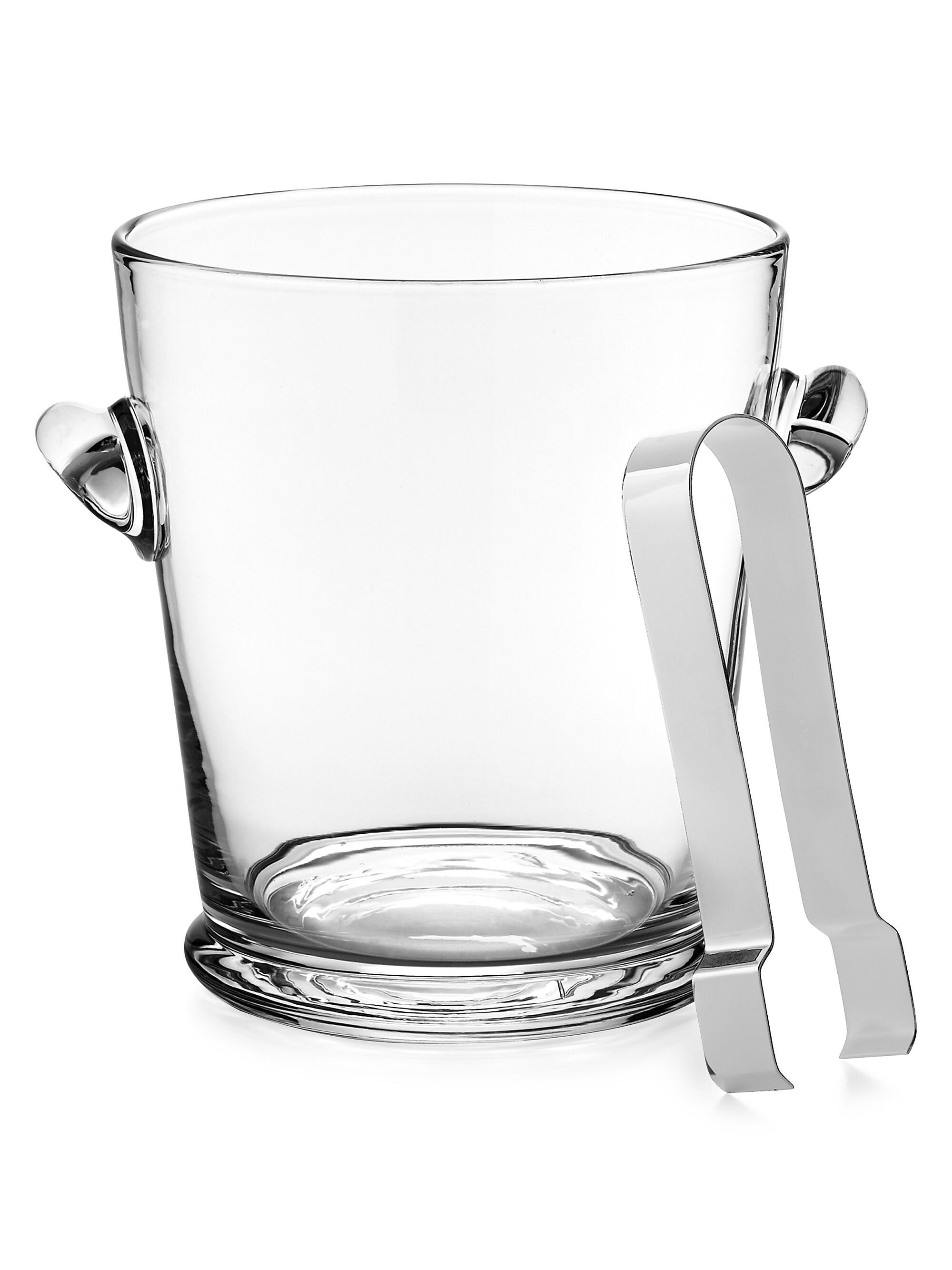 Ralph Lauren Ethan Ice Bucket & Tongs Set - White