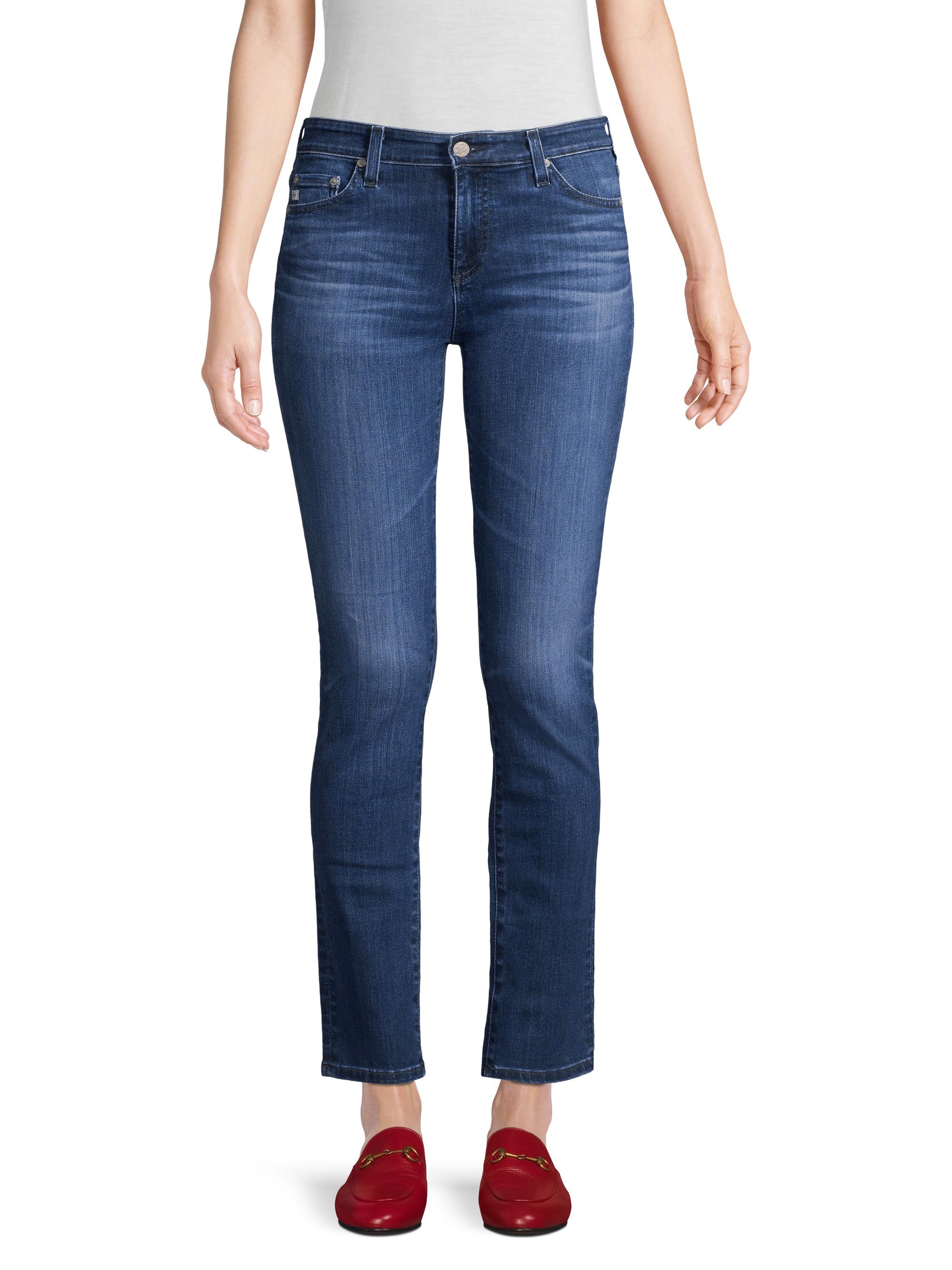 AG Jeans Mari Embellished Straight-Leg Jeans | Saks Fifth Avenue