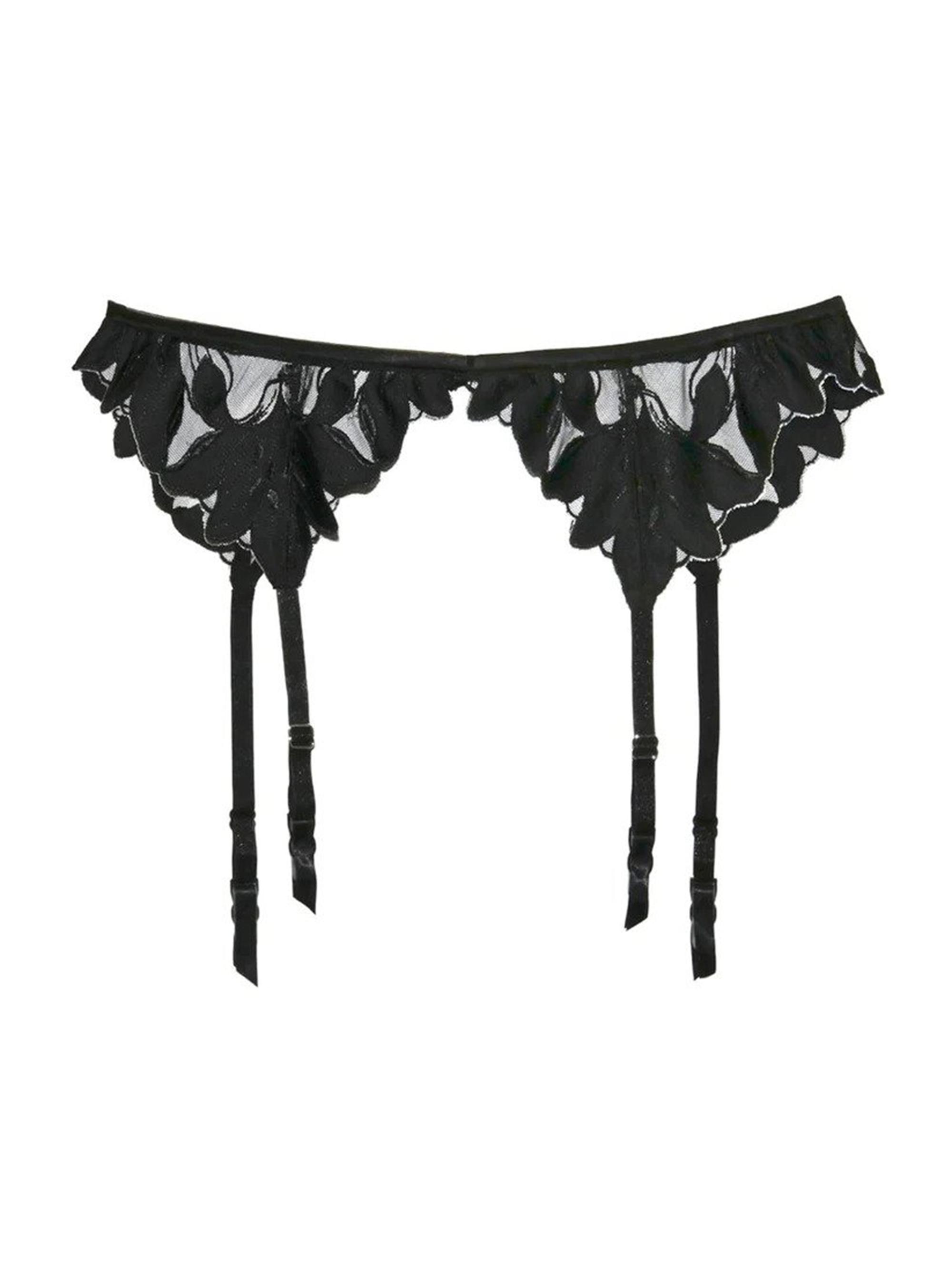 Fleur du Mal Women's Lily Lace Garter - Black