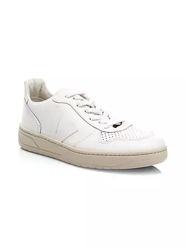 V-10 Perforated Leather Low-Top Sneakers