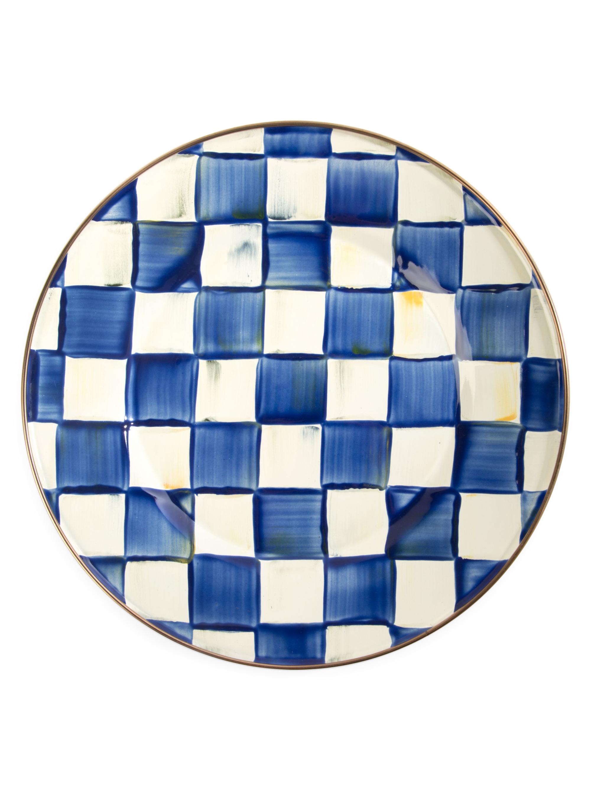 MacKenzie-Childs Royal Check Dinner Plate
