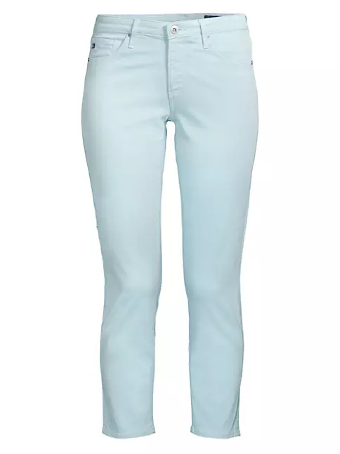 Shop AG Jeans Prima Sateen Mid-Rise Crop Cigarette Pants