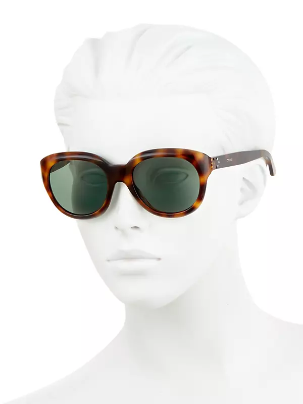 56MM Animal Print Round Sunglasses