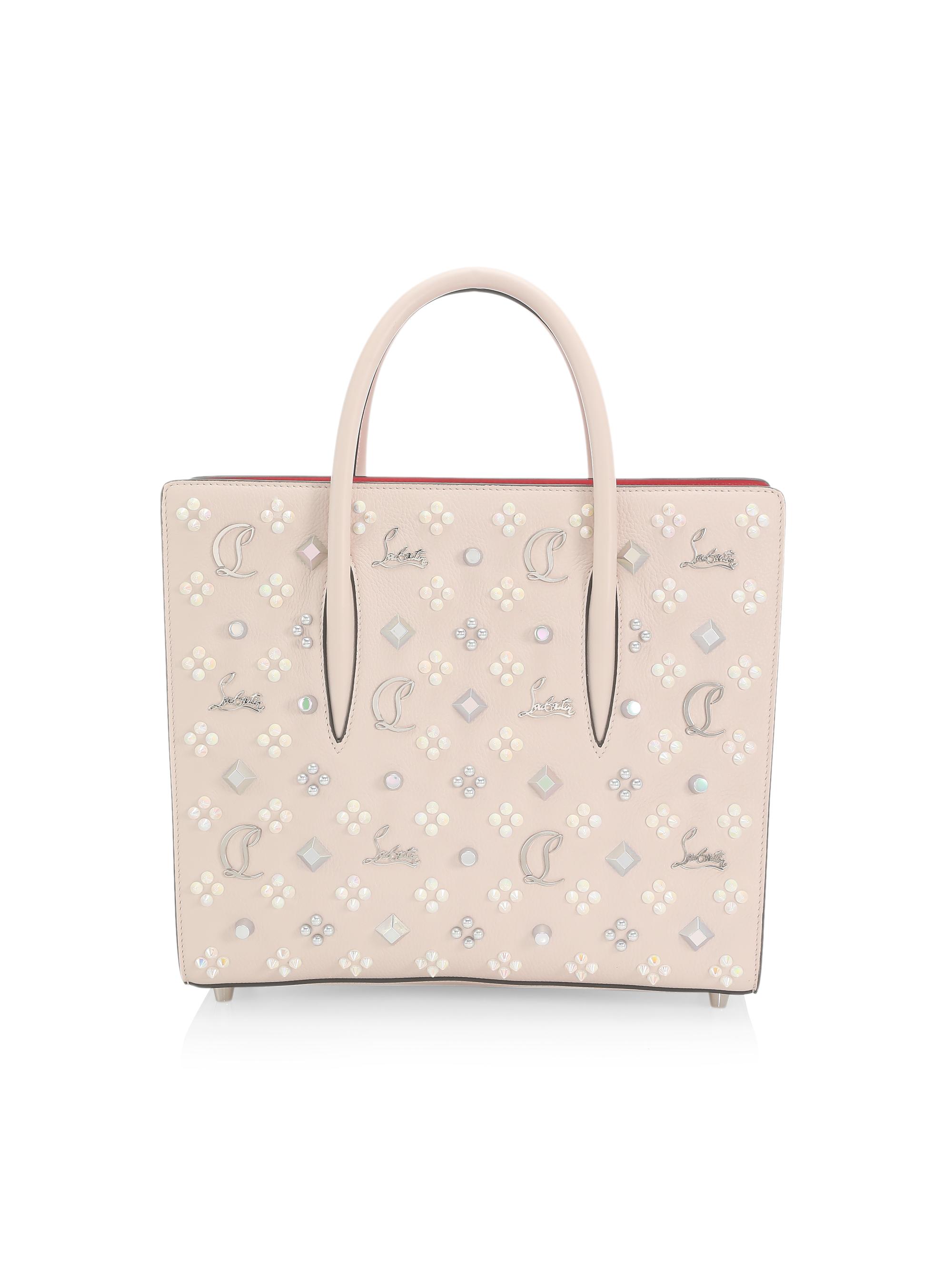 Christian Louboutin Women's  Paloma Studded Leather Tote - Leche