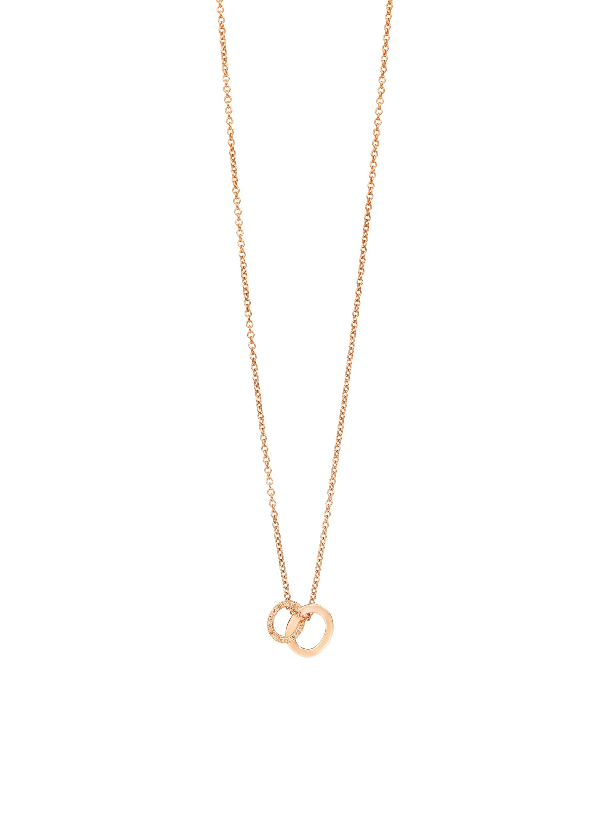 Pomellato Women's Brera 18K Rose Gold & Brown Diamond Circle Link Pendant Necklace - Rose Gold