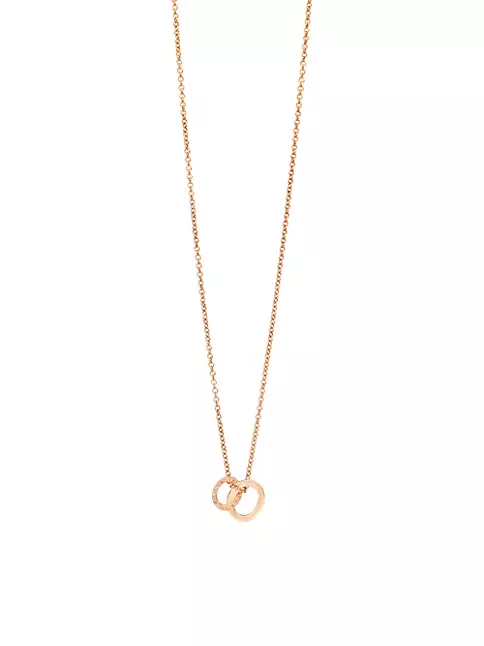 Rose Gold Layered Hoop Necklace