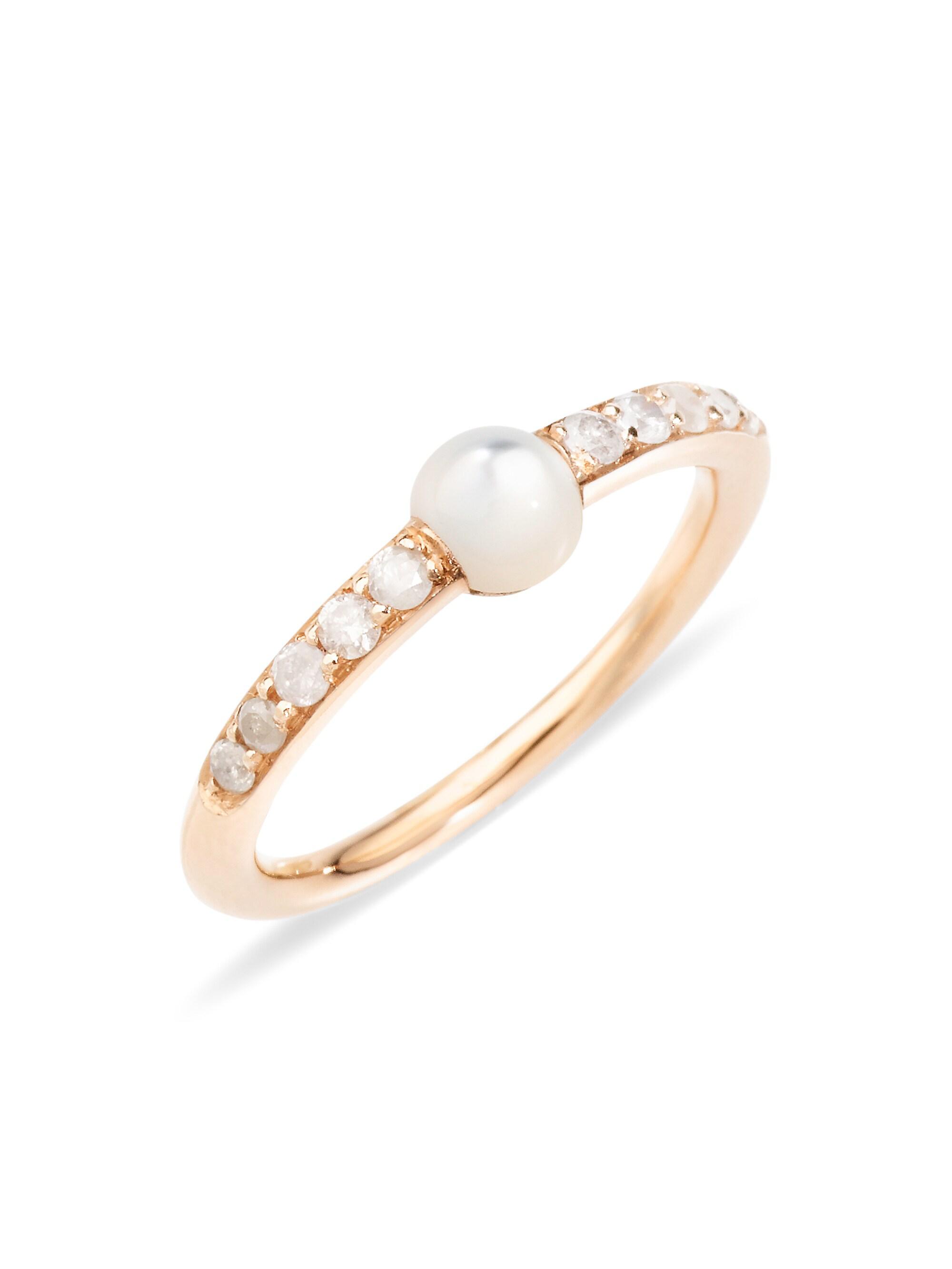 Pomellato Women's M'ama Non M'ama 18K Yellow Gold, Mother-Of-Pearl & 0.20 TCW Diamond Ring - Gold