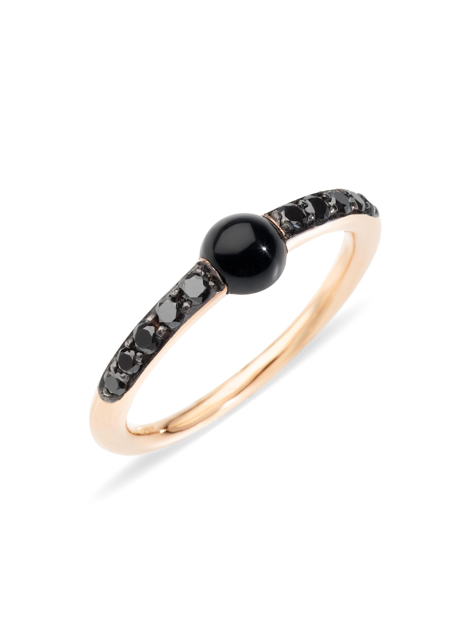Pomellato Women's M'ama non M'ama 18K Rose Gold Onyx & Black Diamond Ring - Rose Gold