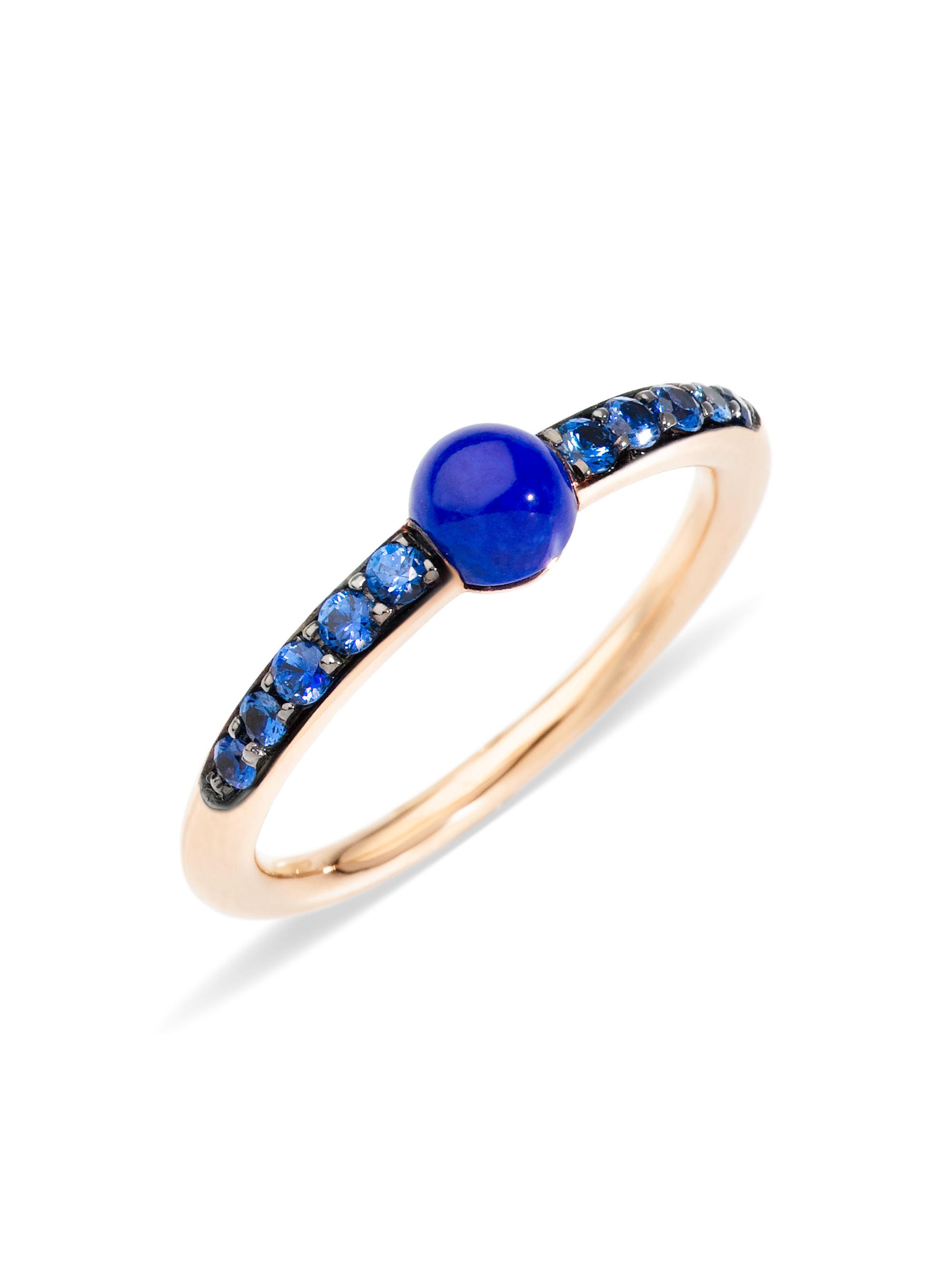 Pomellato Women's M'ama non M'ama 18K Rose Gold Lapis & Blue Sapphire Ring - Rose Gold