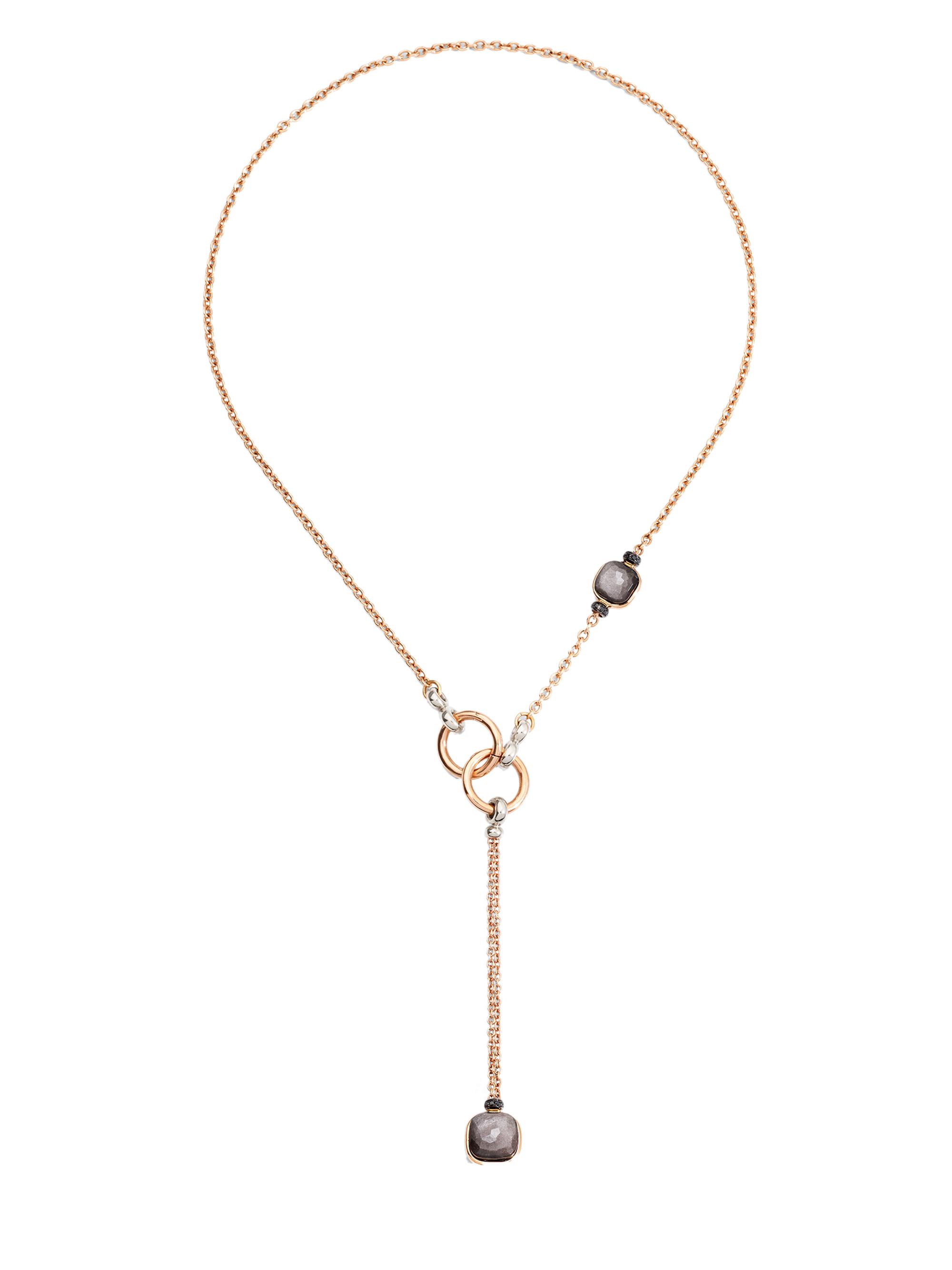 Pomellato Women's Nudo Two-Tone 18K Gold, Obsidian & Black Diamond Necklace