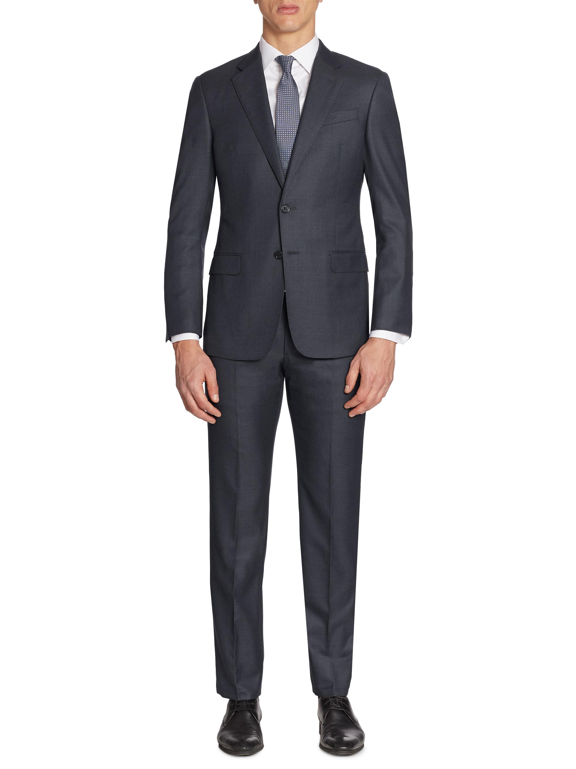 Giorgio Armani ダークグレー スーツ Giorgio Armani Wool Suit | Saks Fifth Avenue