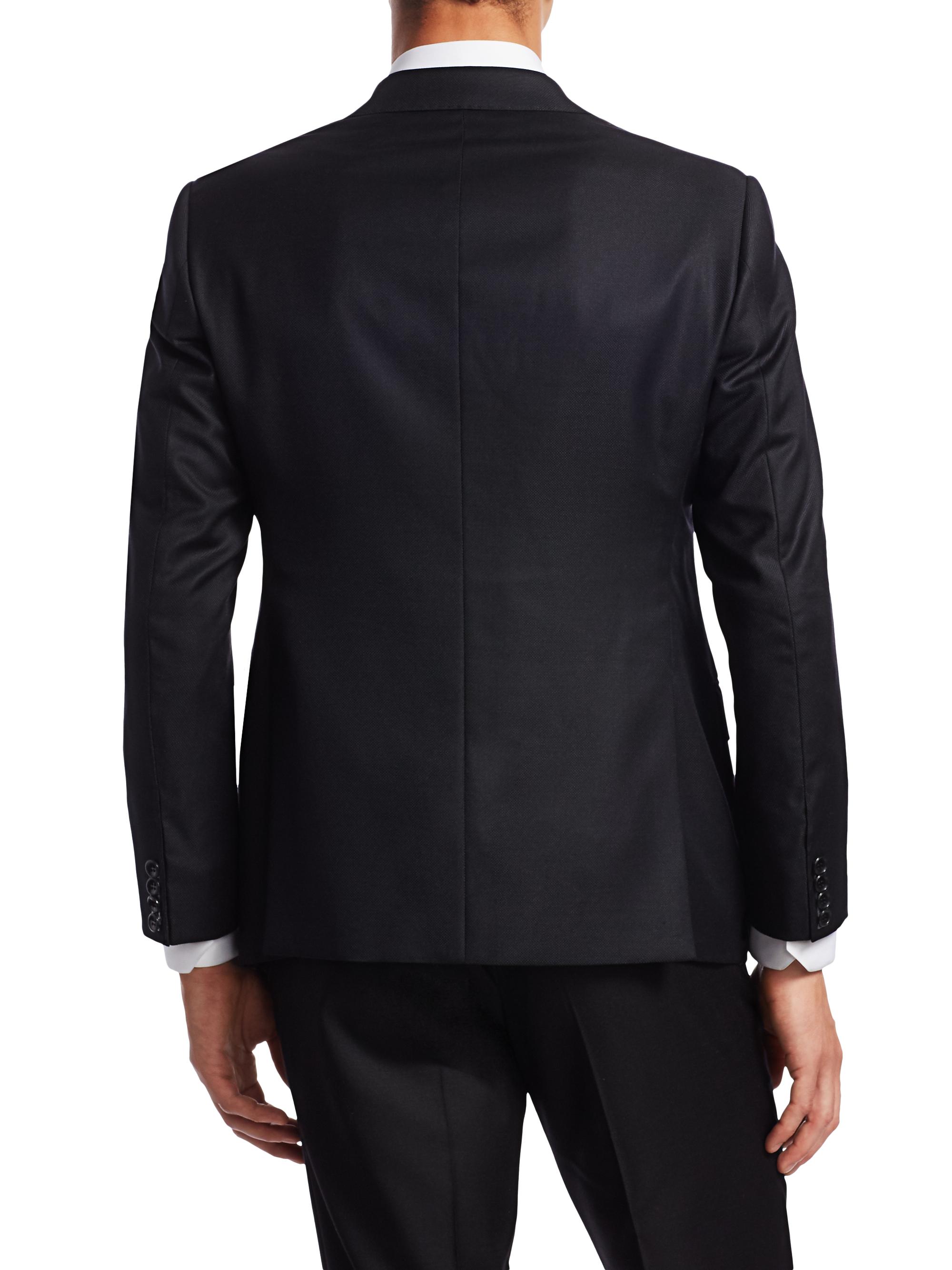 Giorgio Armani Soft Basic Wool Two-Button Slim-Fit Blazer | Saks