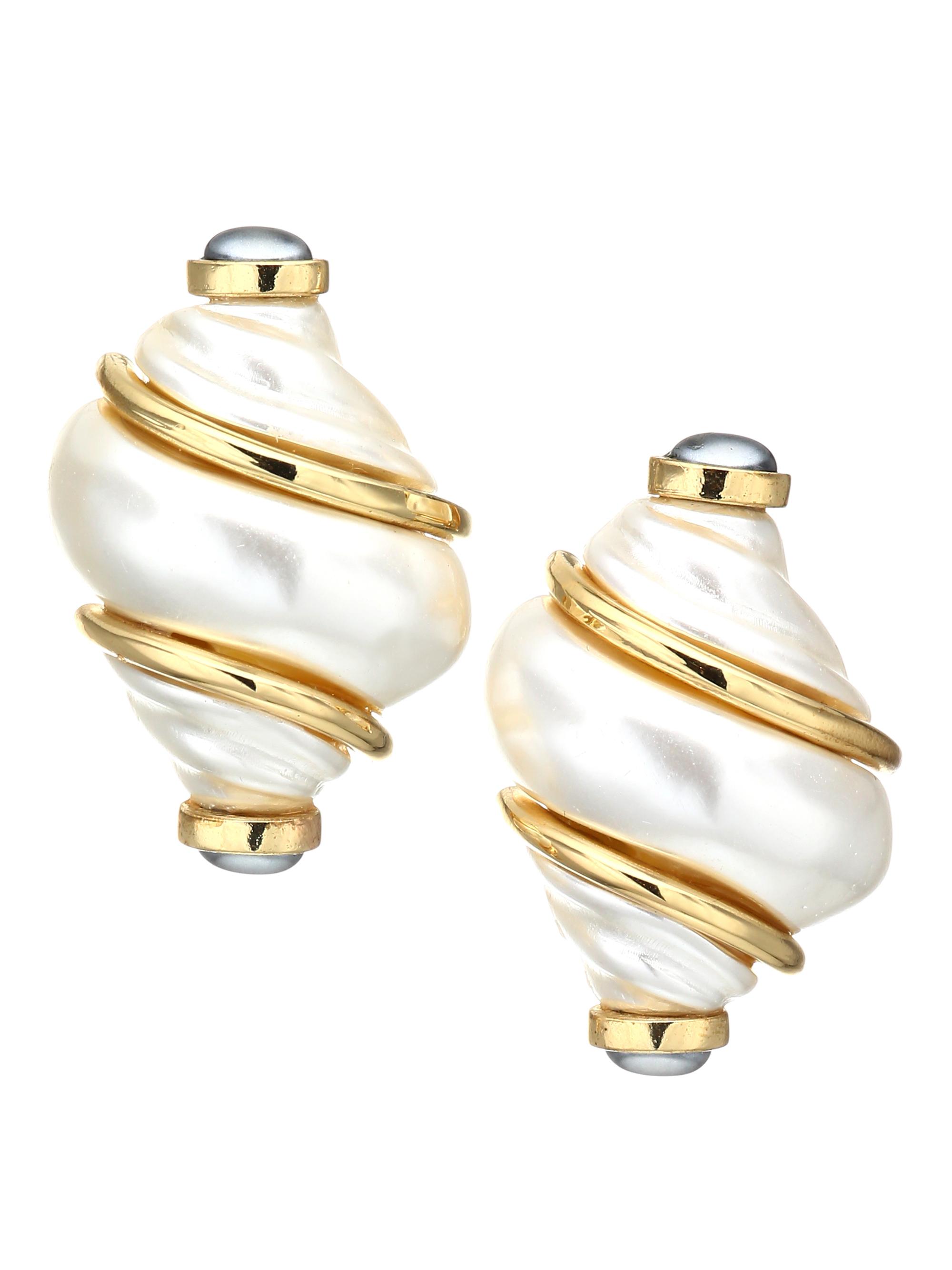 Kenneth Jay Lane Women's Shell Clip-On Earrings