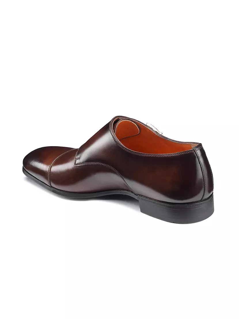 Double Buckle Leather Dress Shoes
