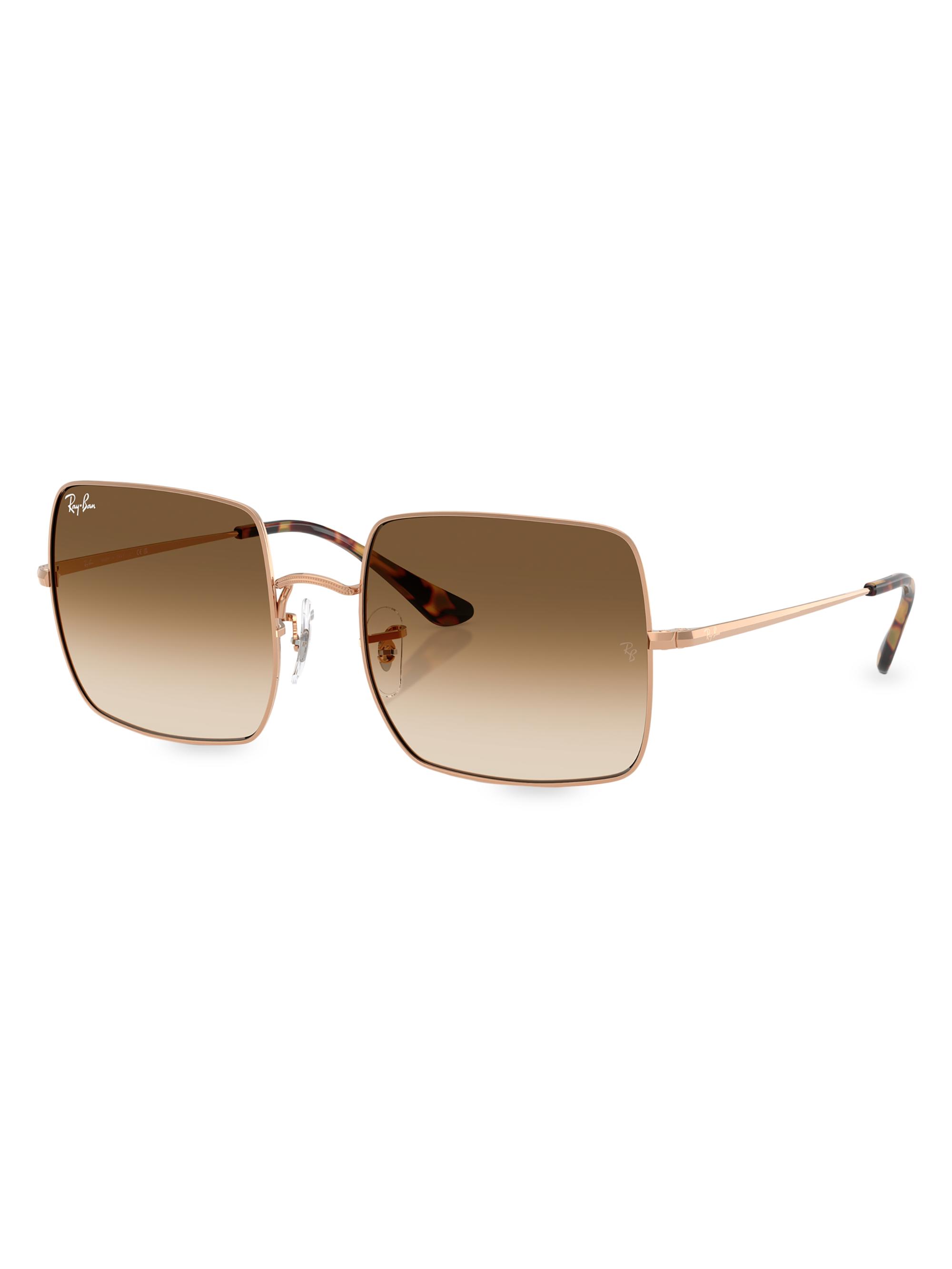 Ray-Ban Women's RB1971 54MM Square Sunglasses - Gradient Brown Rose Gold